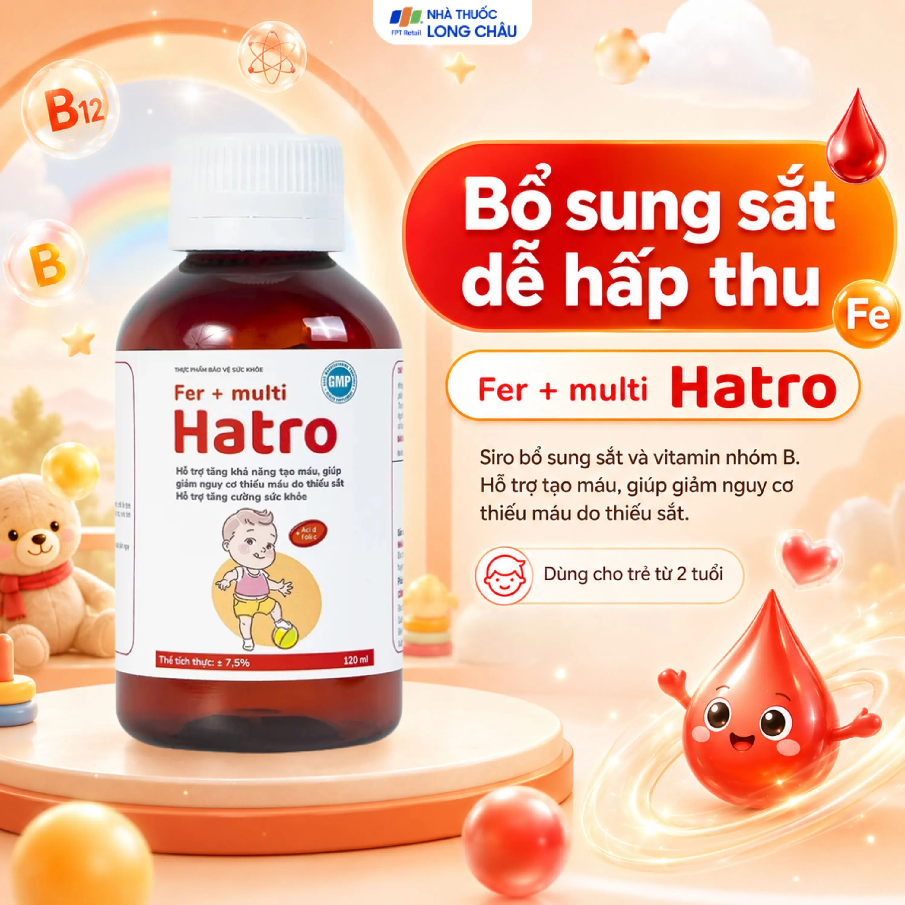 SIRO BỔ SUNG SẮT FER + MULTI HATRO 120ML 2