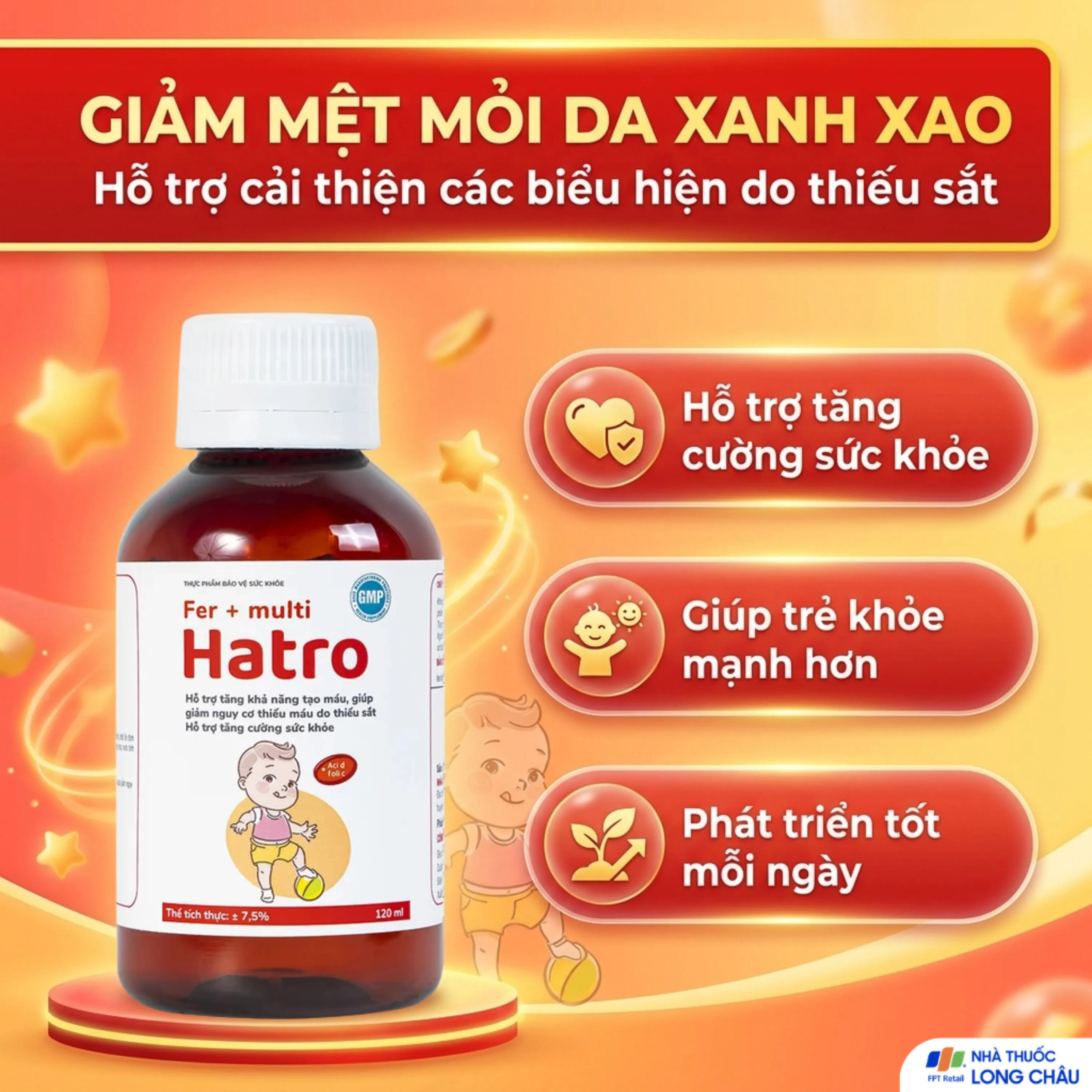 SIRO BỔ SUNG SẮT FER + MULTI HATRO 120ML 3