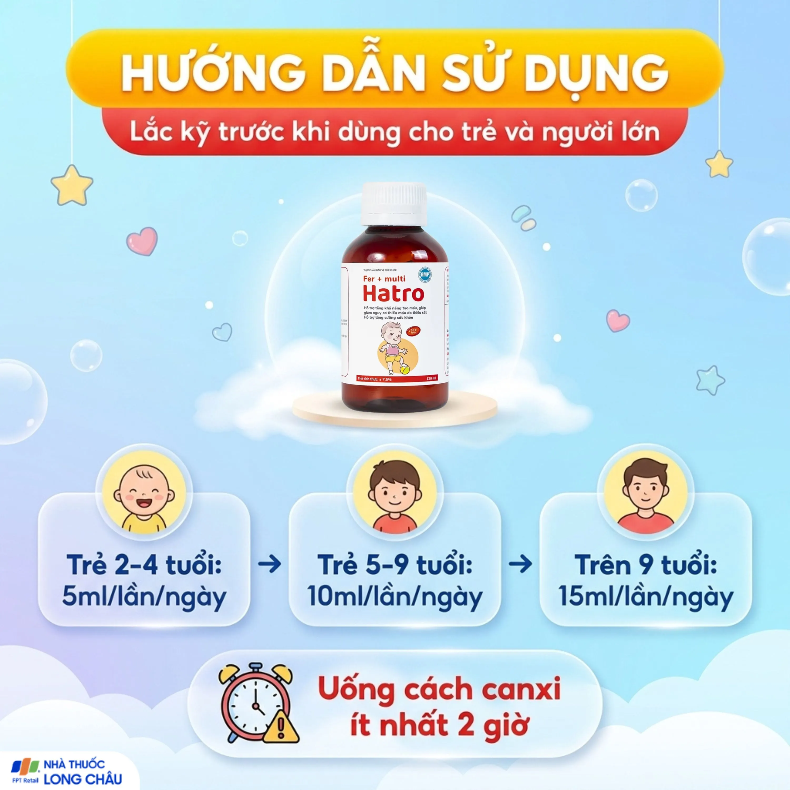 SIRO BỔ SUNG SẮT FER + MULTI HATRO 120ML 4