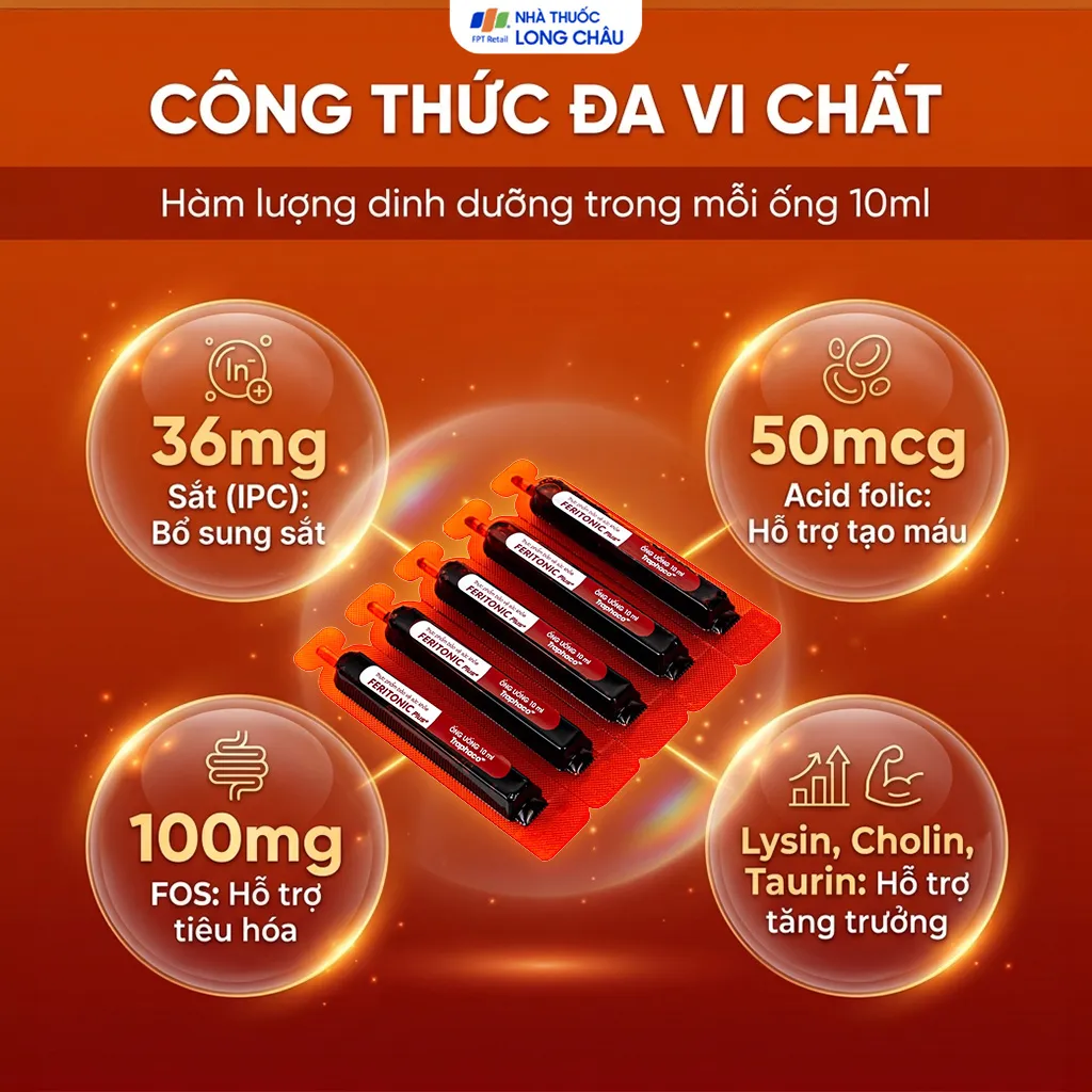 SIRO BỔ SUNG SẮT FERITONIC PLUS+ TRAPHACO 4X5 ỐNG 3