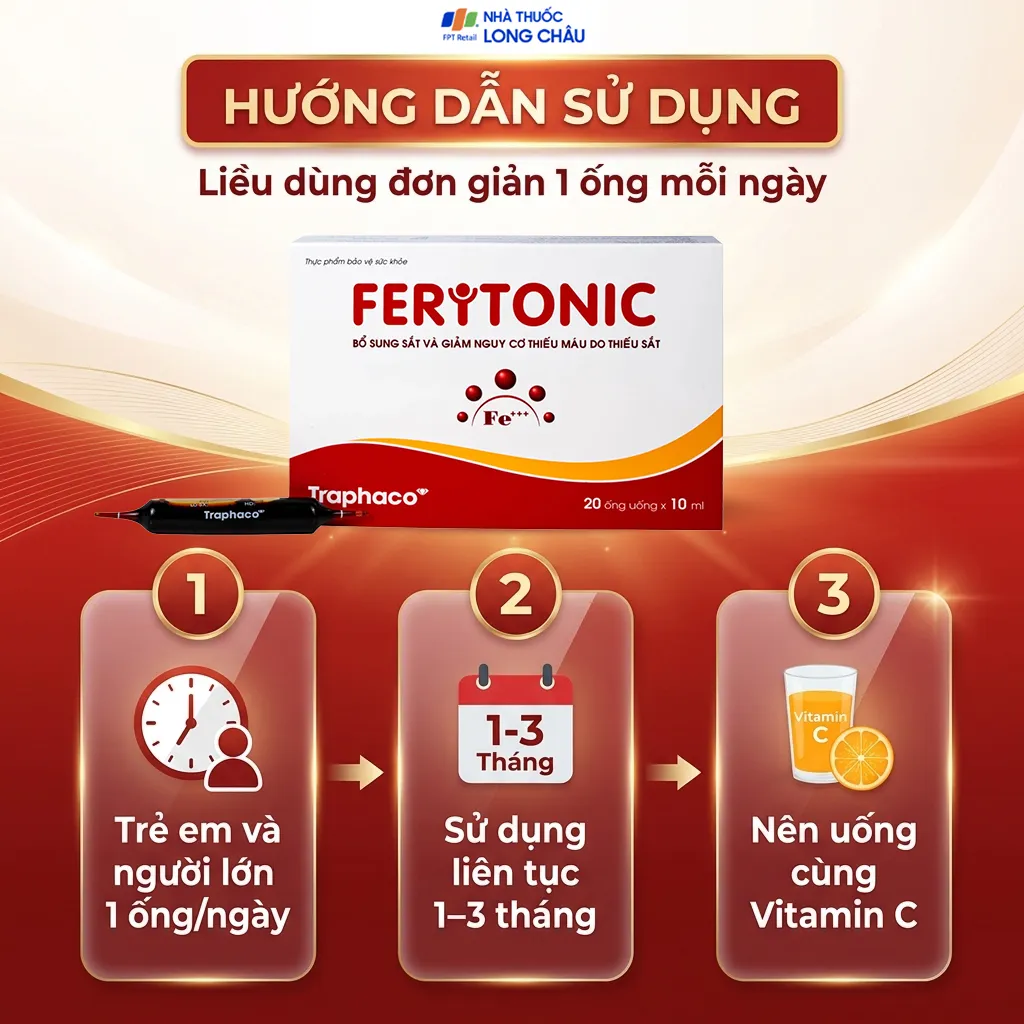 SIRO BỔ SUNG SẮT FERITONIC TRAPHACO 2X10 ỐNG 5