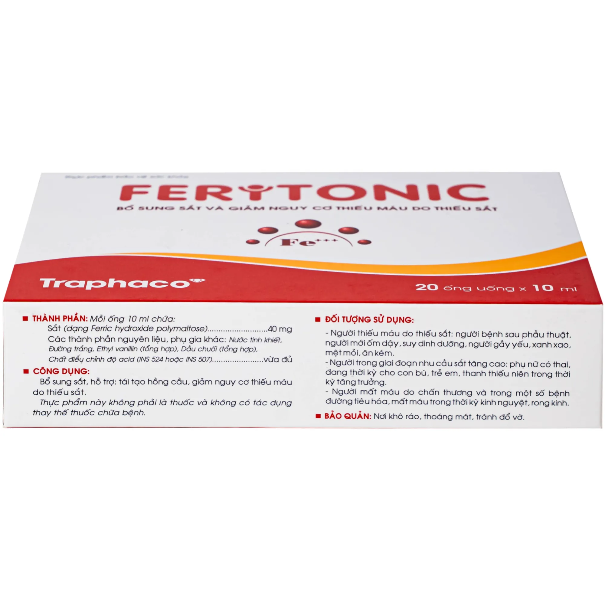 SIRO BỔ SUNG SẮT FERITONIC TRAPHACO 2X10 ỐNG 9