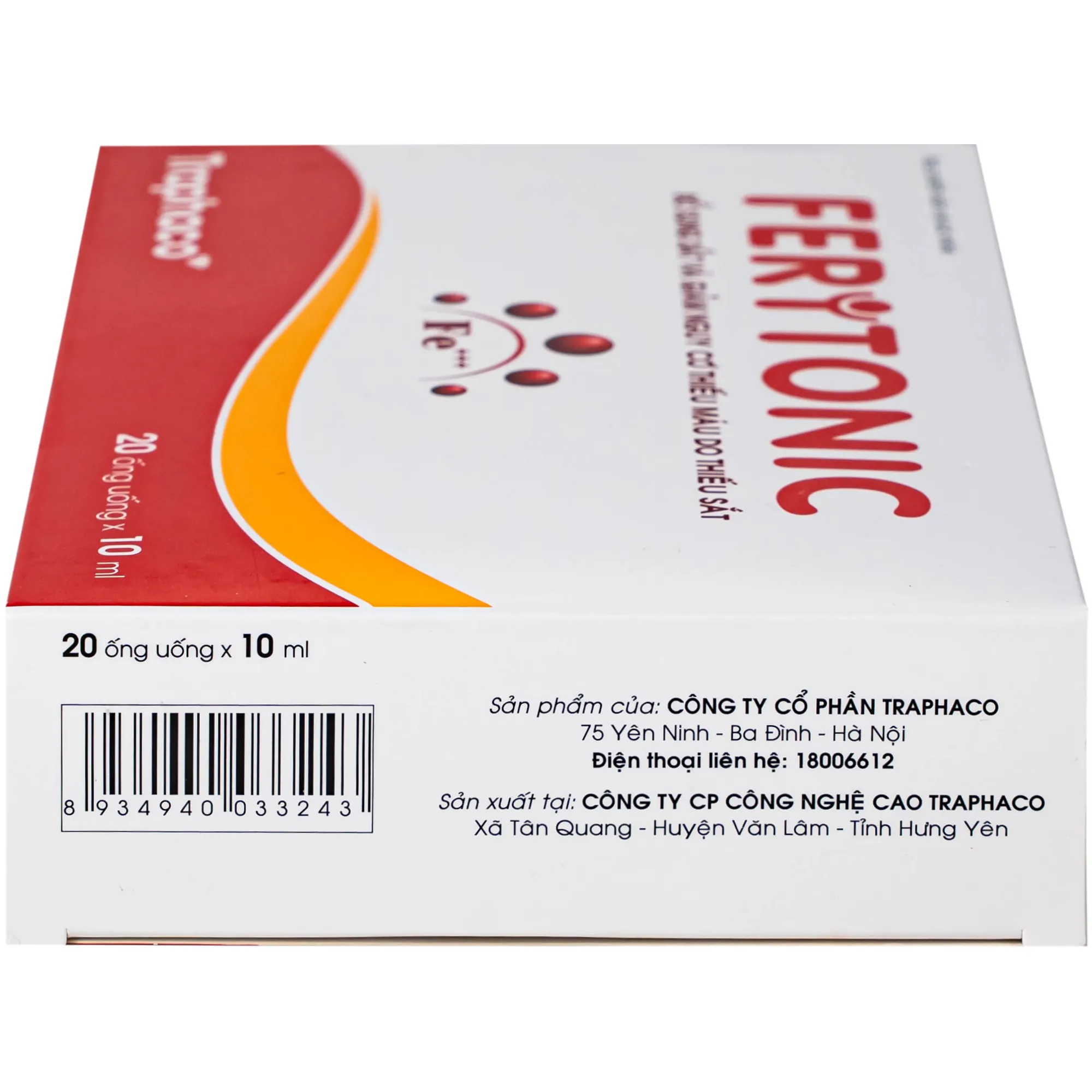 SIRO BỔ SUNG SẮT FERITONIC TRAPHACO 2X10 ỐNG 10