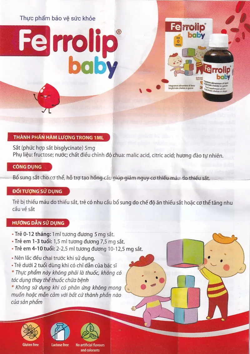SIRO BỔ SUNG SẮT FERROLIP BABY INPHARMA SPA 30ML 14