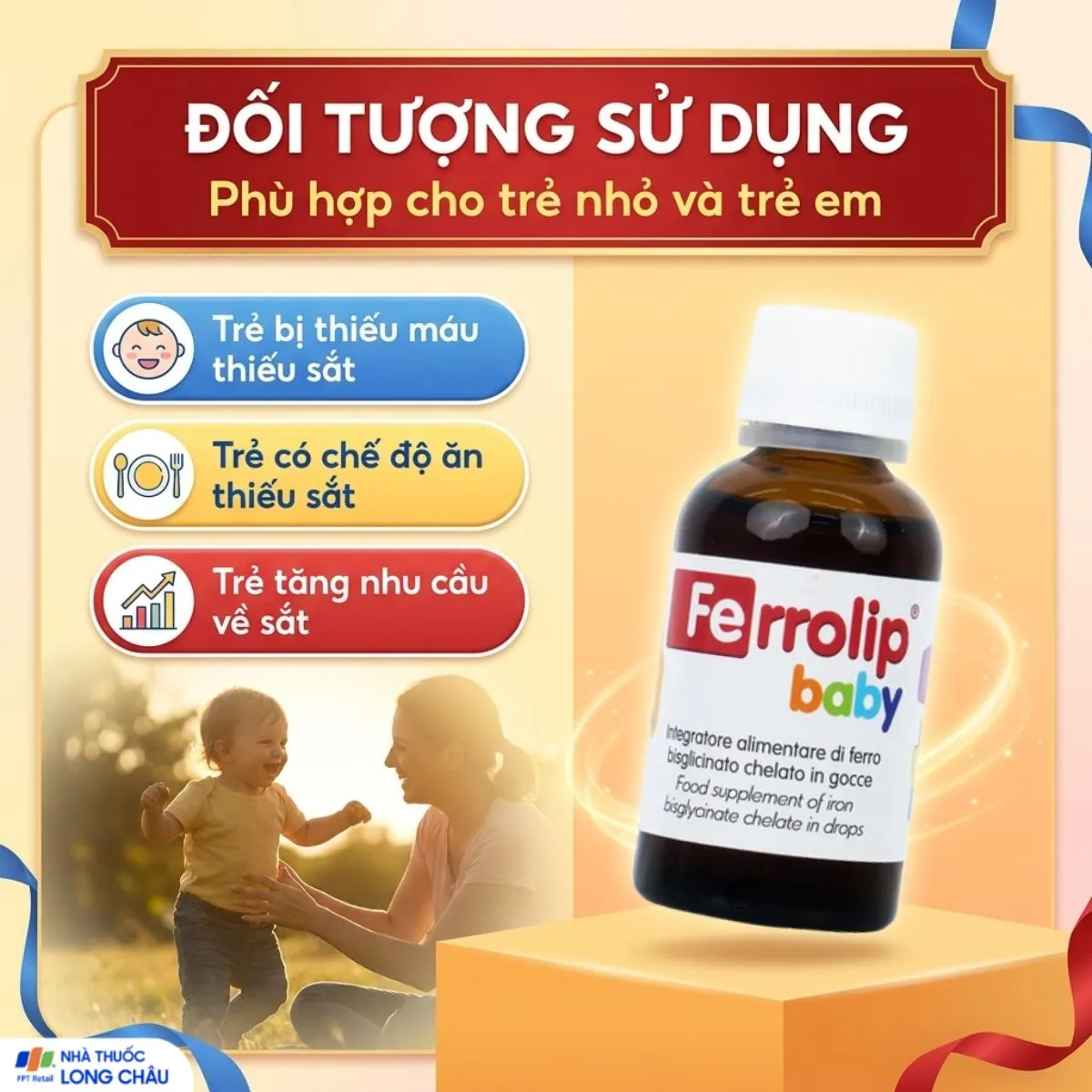 SIRO BỔ SUNG SẮT FERROLIP BABY INPHARMA SPA 30ML 5