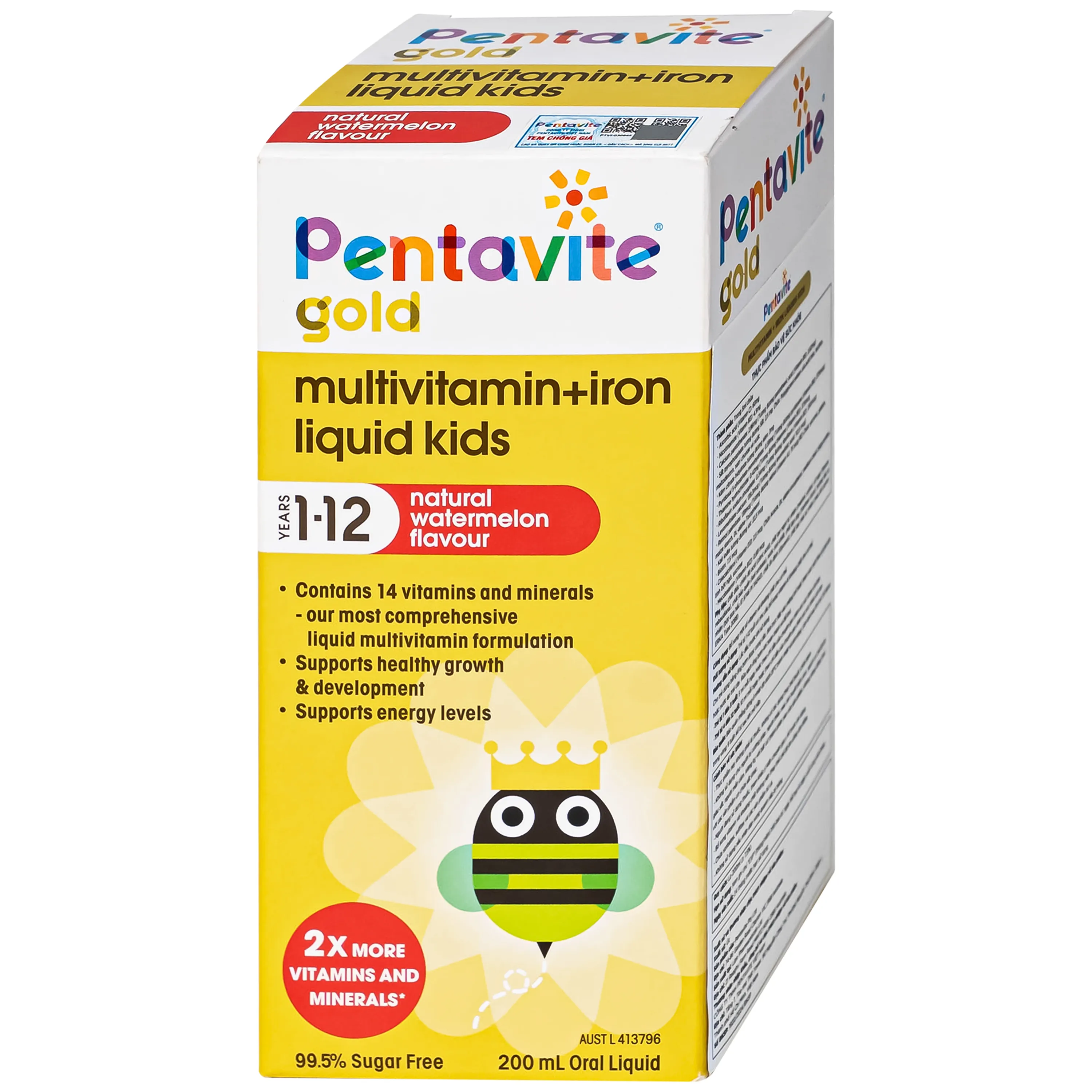 SIRO BỔ SUNG VITAMIN, KHOÁNG CHẤT CHO TRẺ TỪ 1-12 TUỔI MULTIVITAMIN + IRON LIQUIDS KIDS PENTAVITE 200ML 7