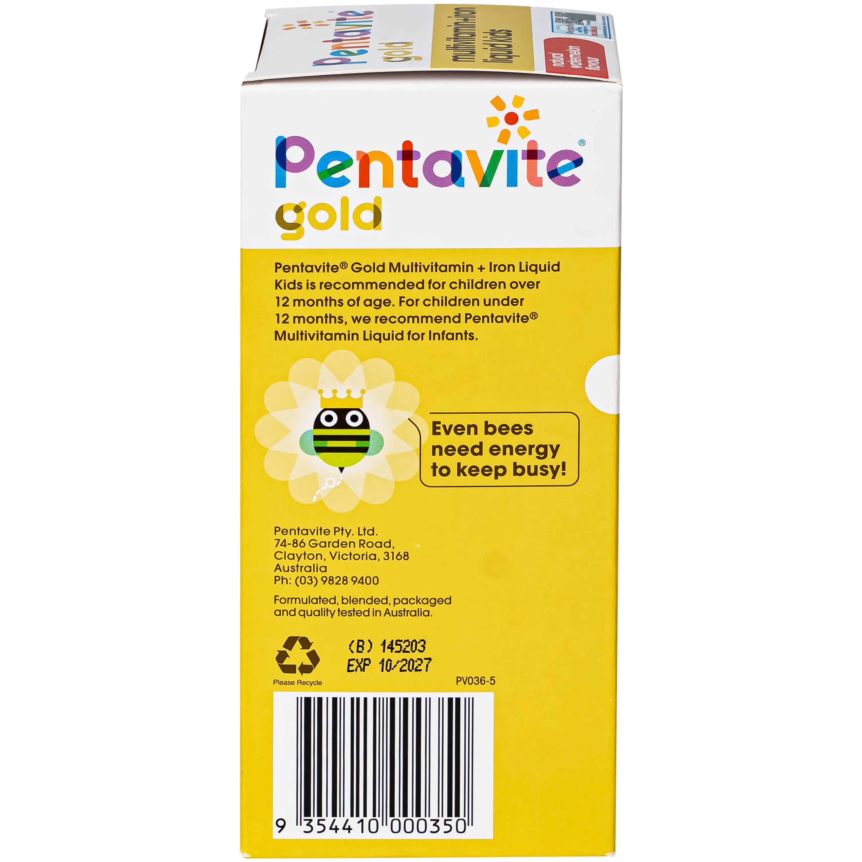 SIRO BỔ SUNG VITAMIN, KHOÁNG CHẤT CHO TRẺ TỪ 1-12 TUỔI MULTIVITAMIN + IRON LIQUIDS KIDS PENTAVITE 200ML 10