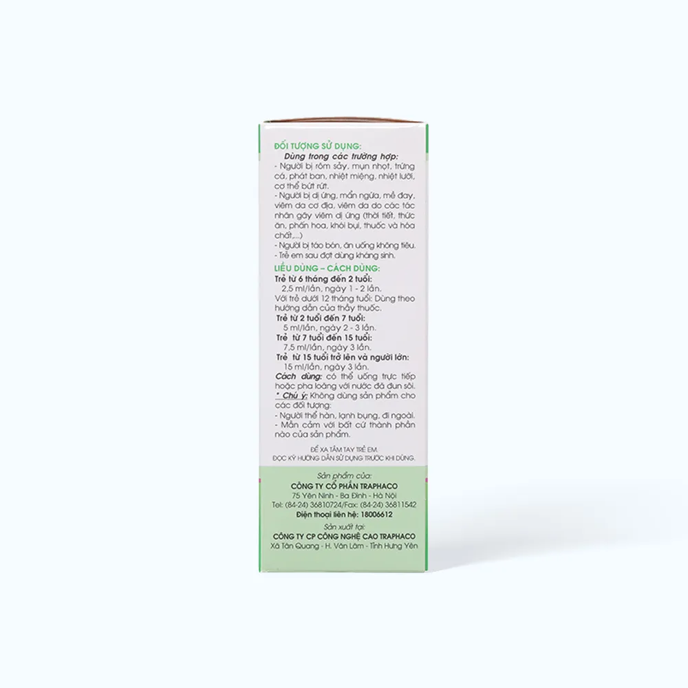 Siro Boganic Kid (Chai 100ml) giúp thanh nhiệt và hỗ trợ giảm táo bón 4