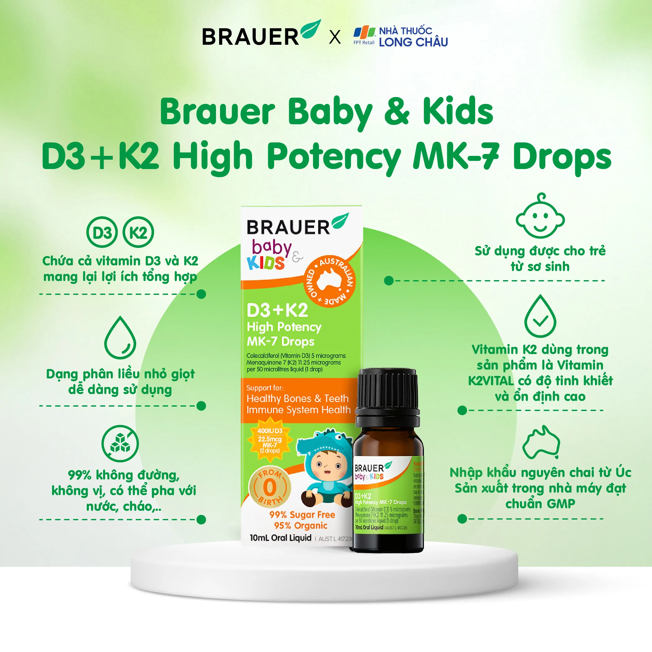 SIRO BRAUER BABY KIDS D3+K2 HIGH POTENCY MK-7 DROPS 10ML 3