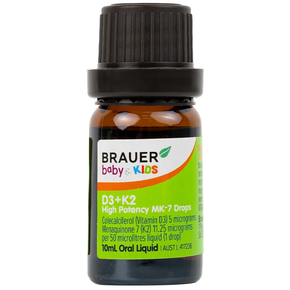 SIRO BRAUER BABY KIDS D3+K2 HIGH POTENCY MK-7 DROPS 10ML 13