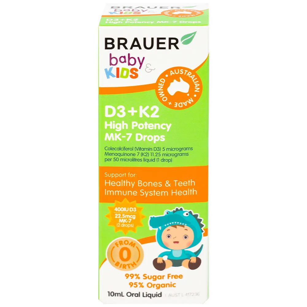 SIRO BRAUER BABY KIDS D3+K2 HIGH POTENCY MK-7 DROPS 10ML 8