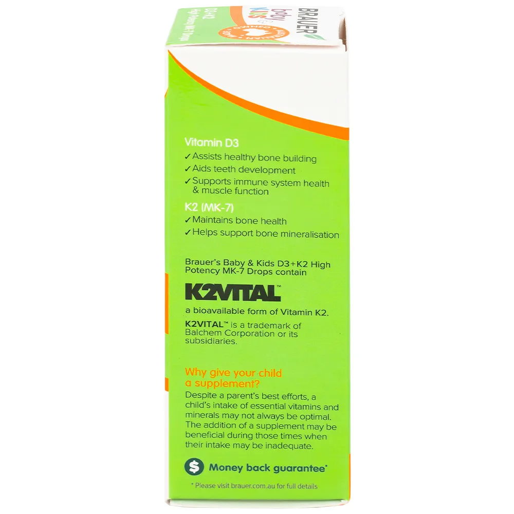 SIRO BRAUER BABY KIDS D3+K2 HIGH POTENCY MK-7 DROPS 10ML 11