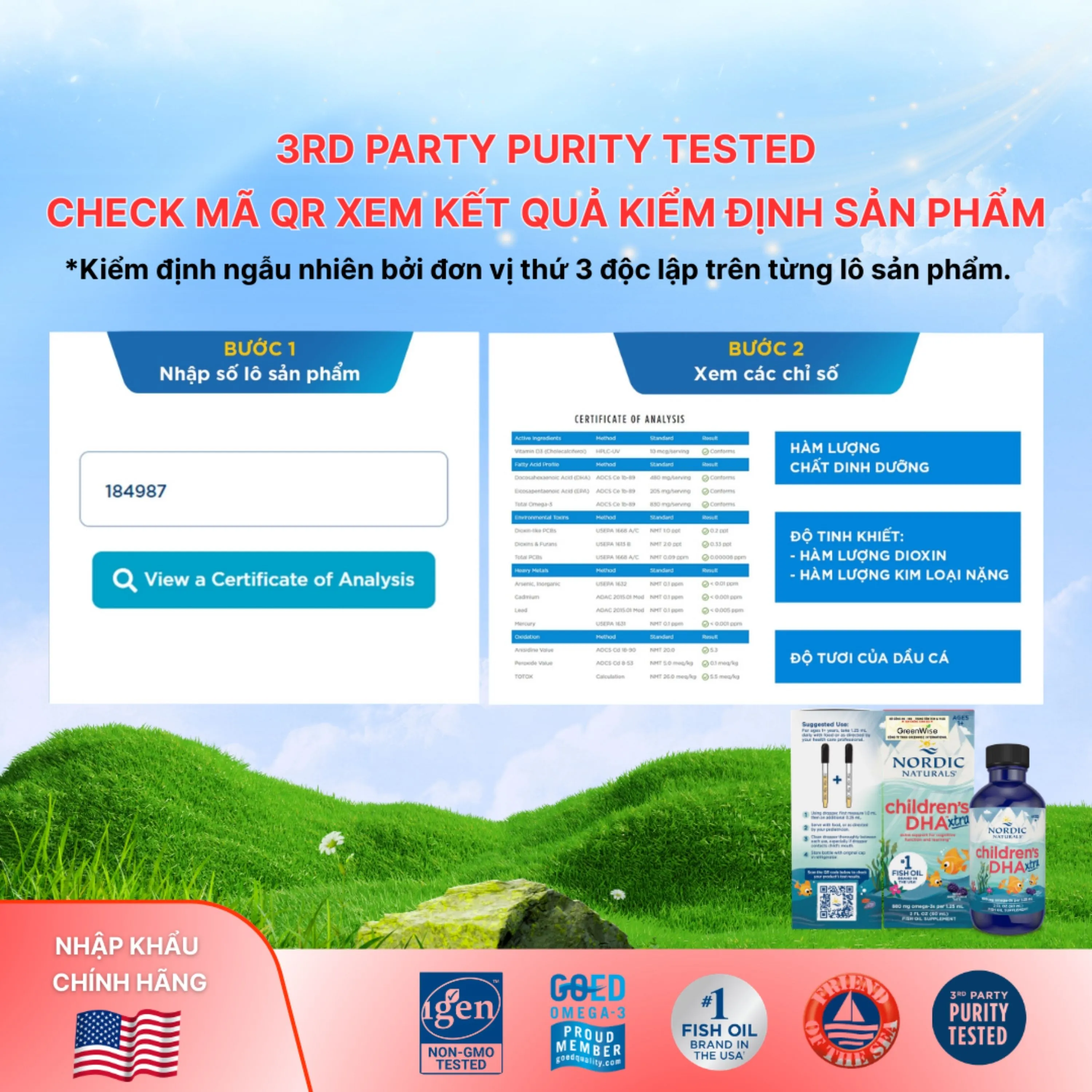 SIRO CẢI THIỆN THỊ LỰC CHO TRẺ NORDIC NATURALS CHILDREN'S DHA XTRA BERRY PUNCH FLAVOR 60ML 9