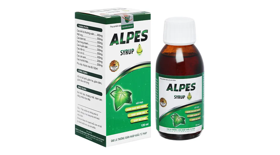 Siro Cali USA Alpes hỗ trợ giảm ho, bổ phổi chai 120ml 2