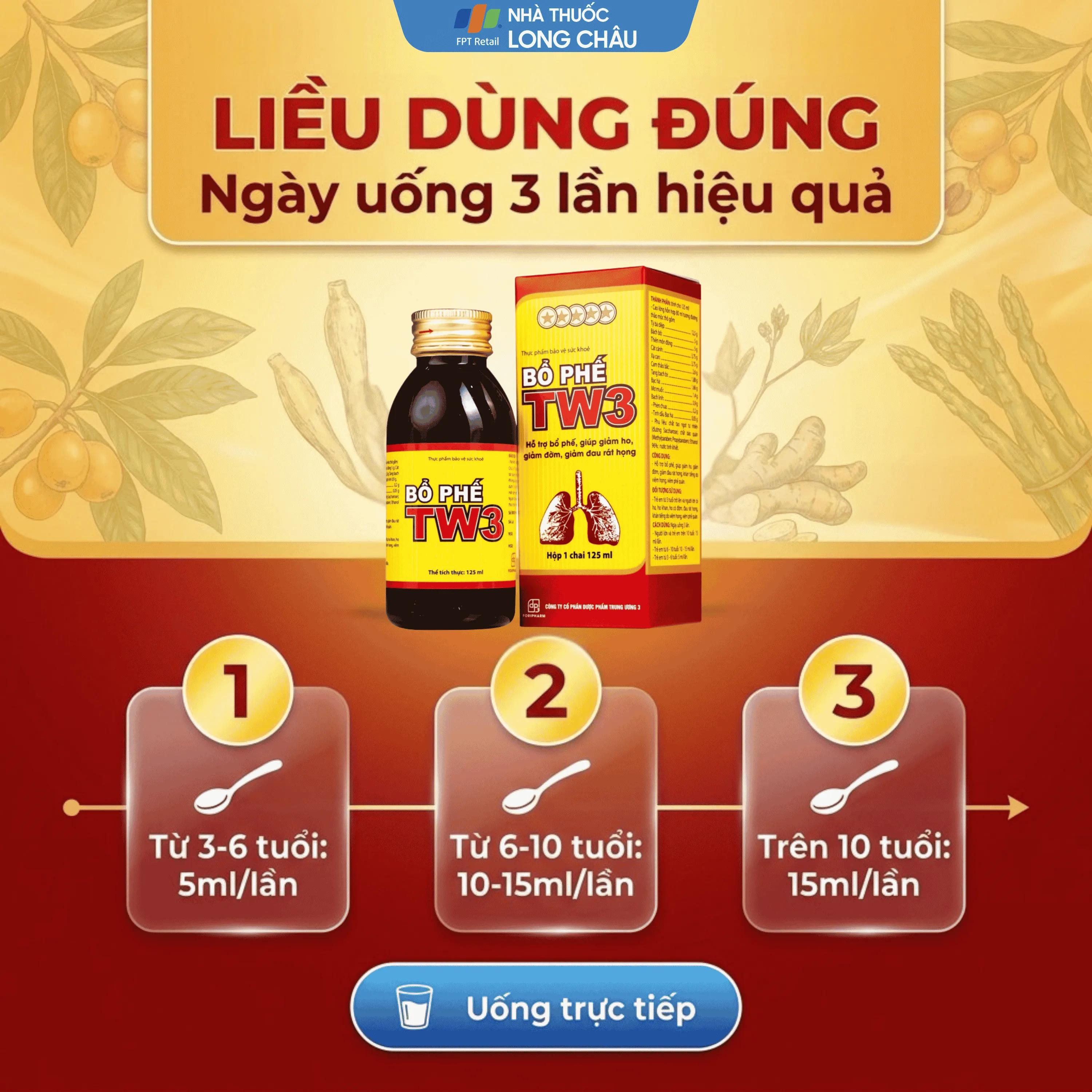 SIRO GIẢM HO, RÁT HỌNG BỔ PHẾ TW3 125ML 4