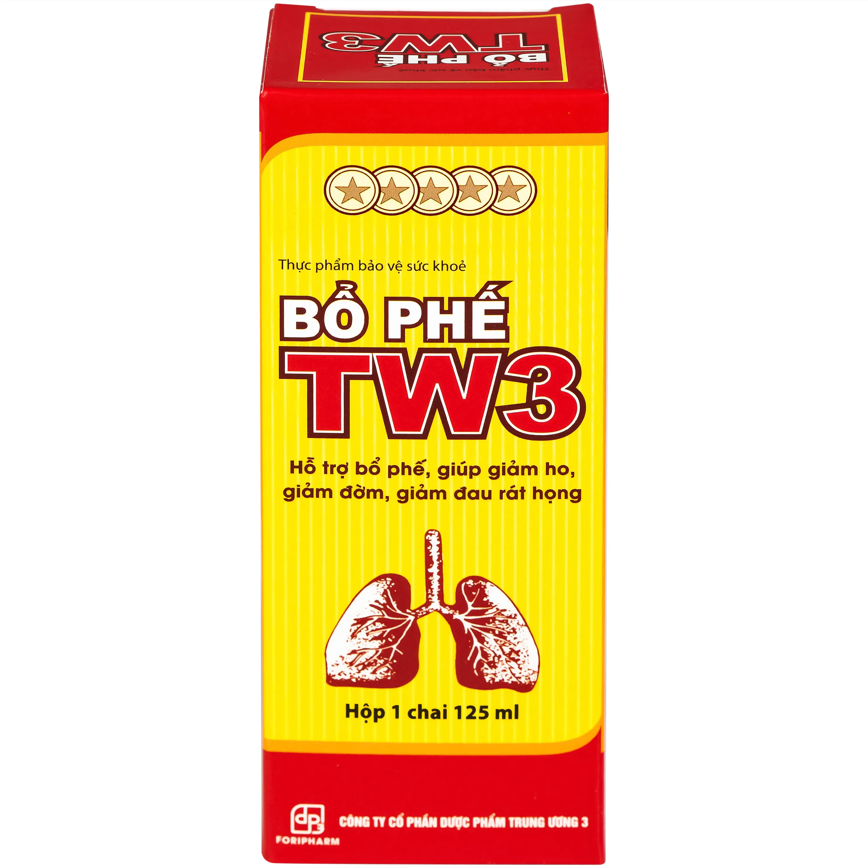 SIRO GIẢM HO, RÁT HỌNG BỔ PHẾ TW3 125ML 6
