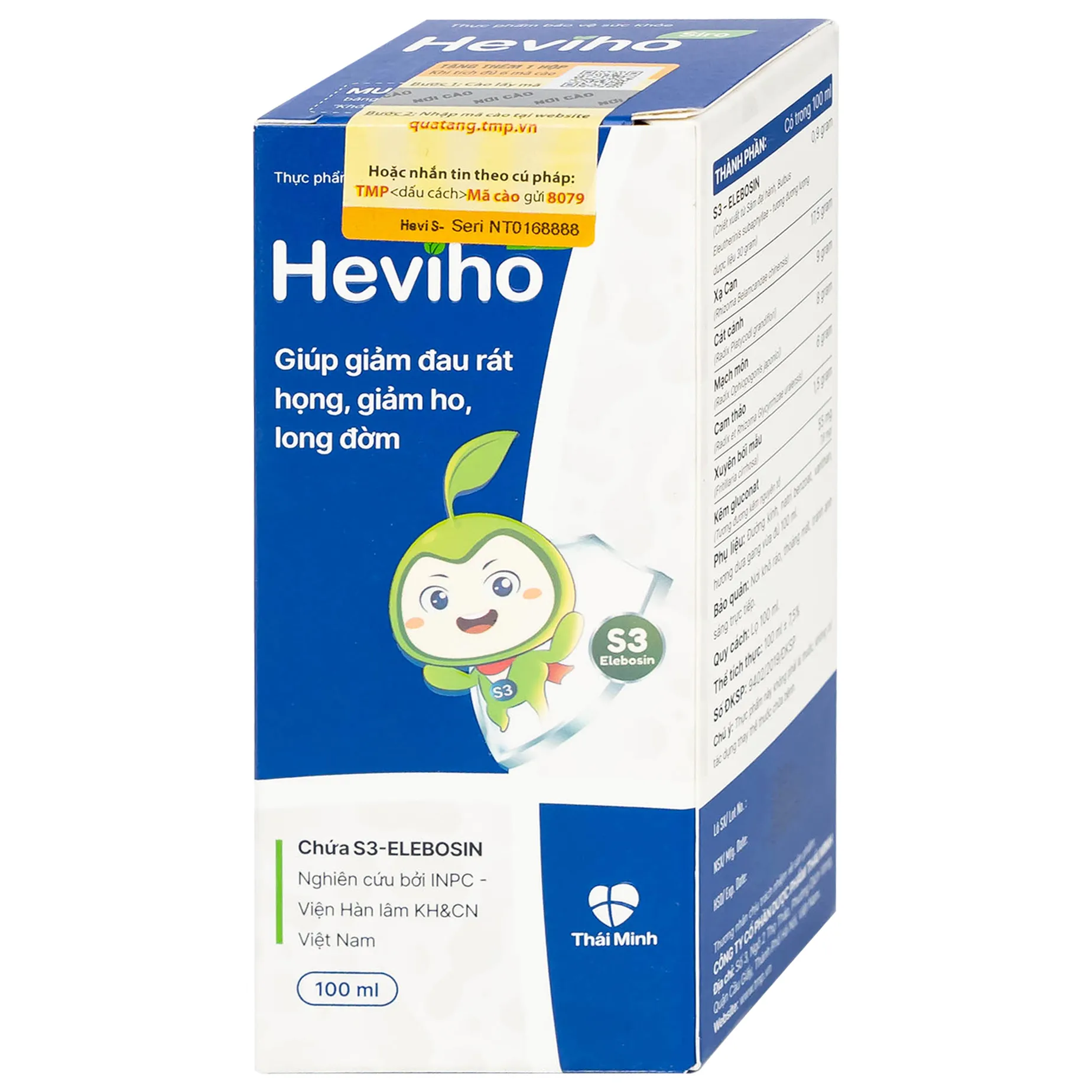SIRO GIẢM HO HEVIHO THÁI MINH 100ML 3