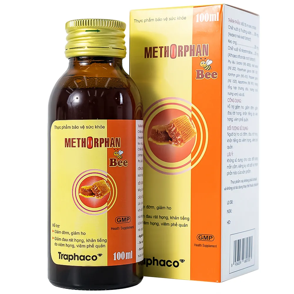 SIRO GIẢM HO METHORPHAN BEE TRAPHACO 100ML