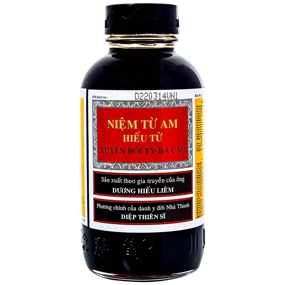 SIRO GIẢM HO NIỆM TỪ AM HIẾU TỬ XUYÊN BỐI TỲ BÀ CAO 300ML 3