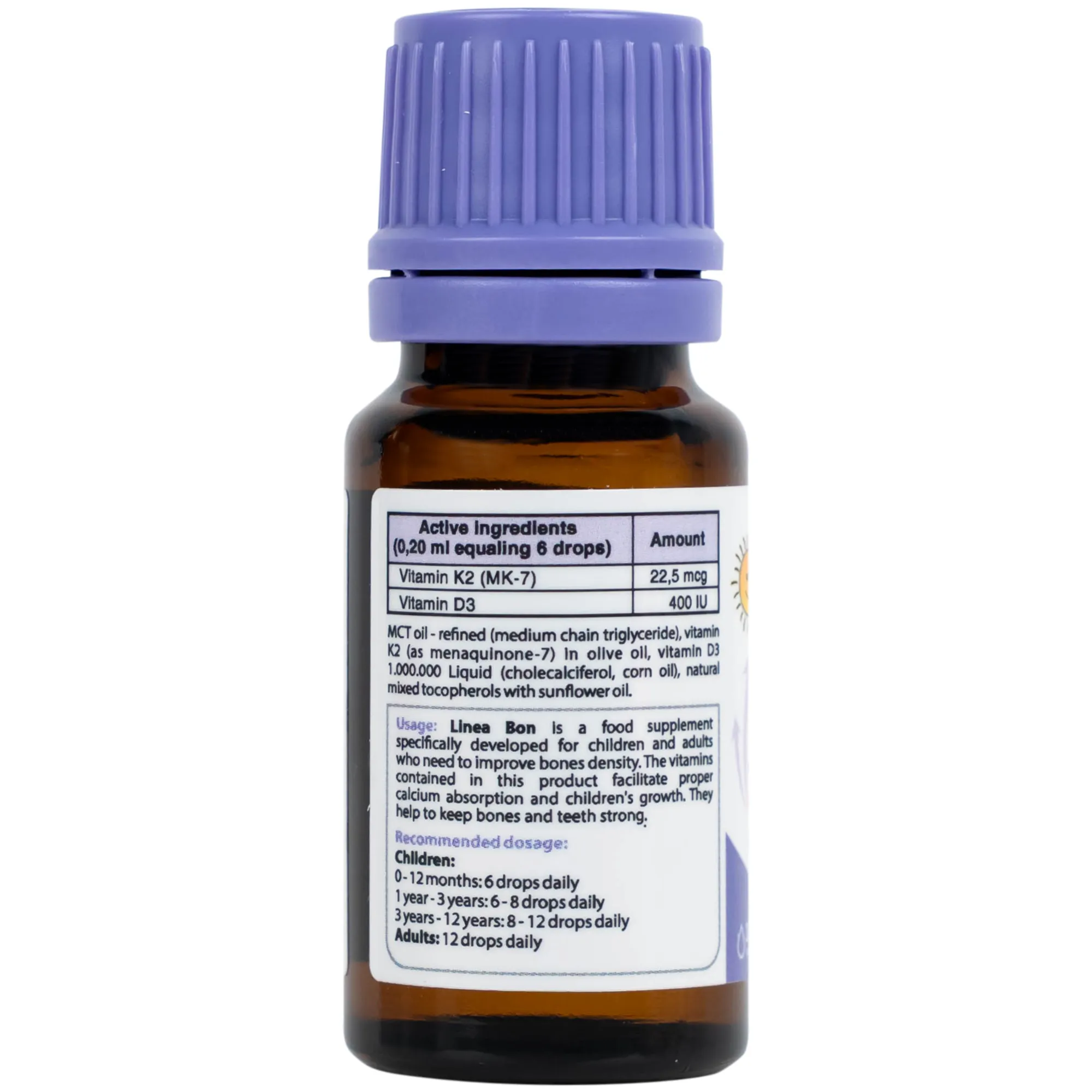 SIRO GIÚP HỖ TRỢ HẤP THỤ CANXI LINEABON K2+D3 ERGOPHARM 10ML 12
