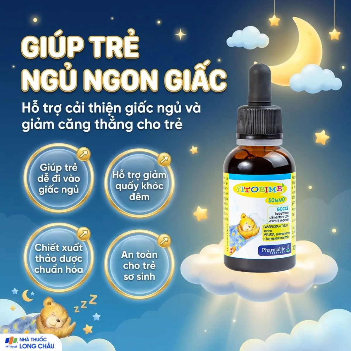 SIRO GIÚP TRẺ NGỦ NGON FITOBIMBI SONNO 30ML 2