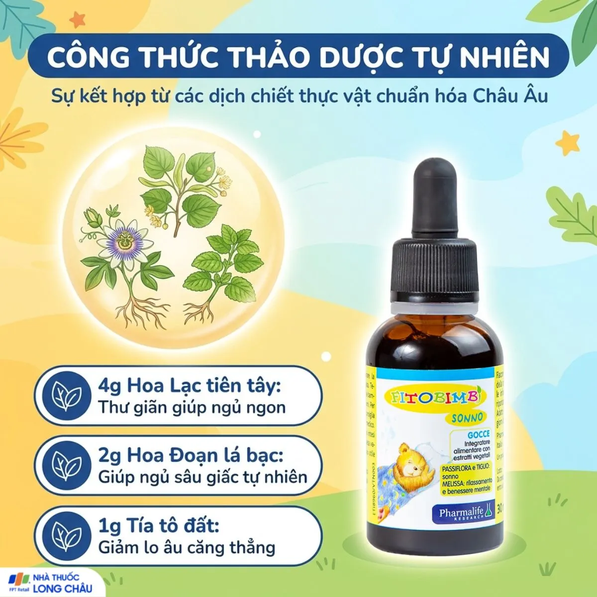SIRO GIÚP TRẺ NGỦ NGON FITOBIMBI SONNO 30ML 3