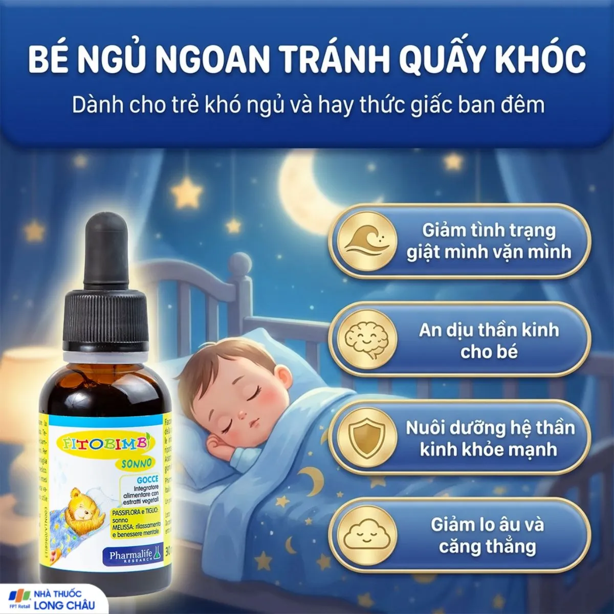 SIRO GIÚP TRẺ NGỦ NGON FITOBIMBI SONNO 30ML 4