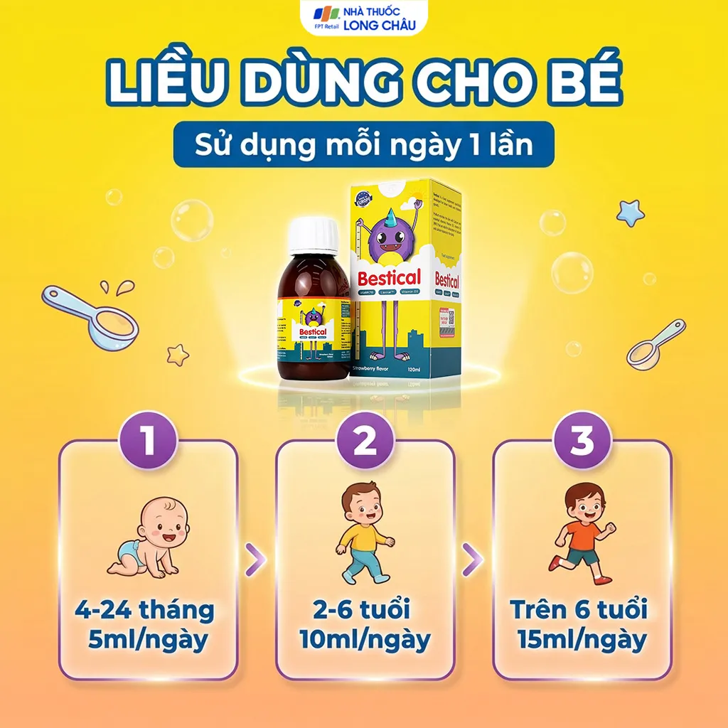 SIRO GIÚP XƯƠNG, RĂNG CHẮC KHỎE BESTICAL ERGOPHARMA 120ML 5