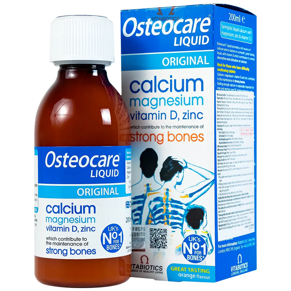 SIRO GIÚP XƯƠNG CHẮC XƯƠNG OSTEOCARE LIQUID VITABIOTICS 200ML