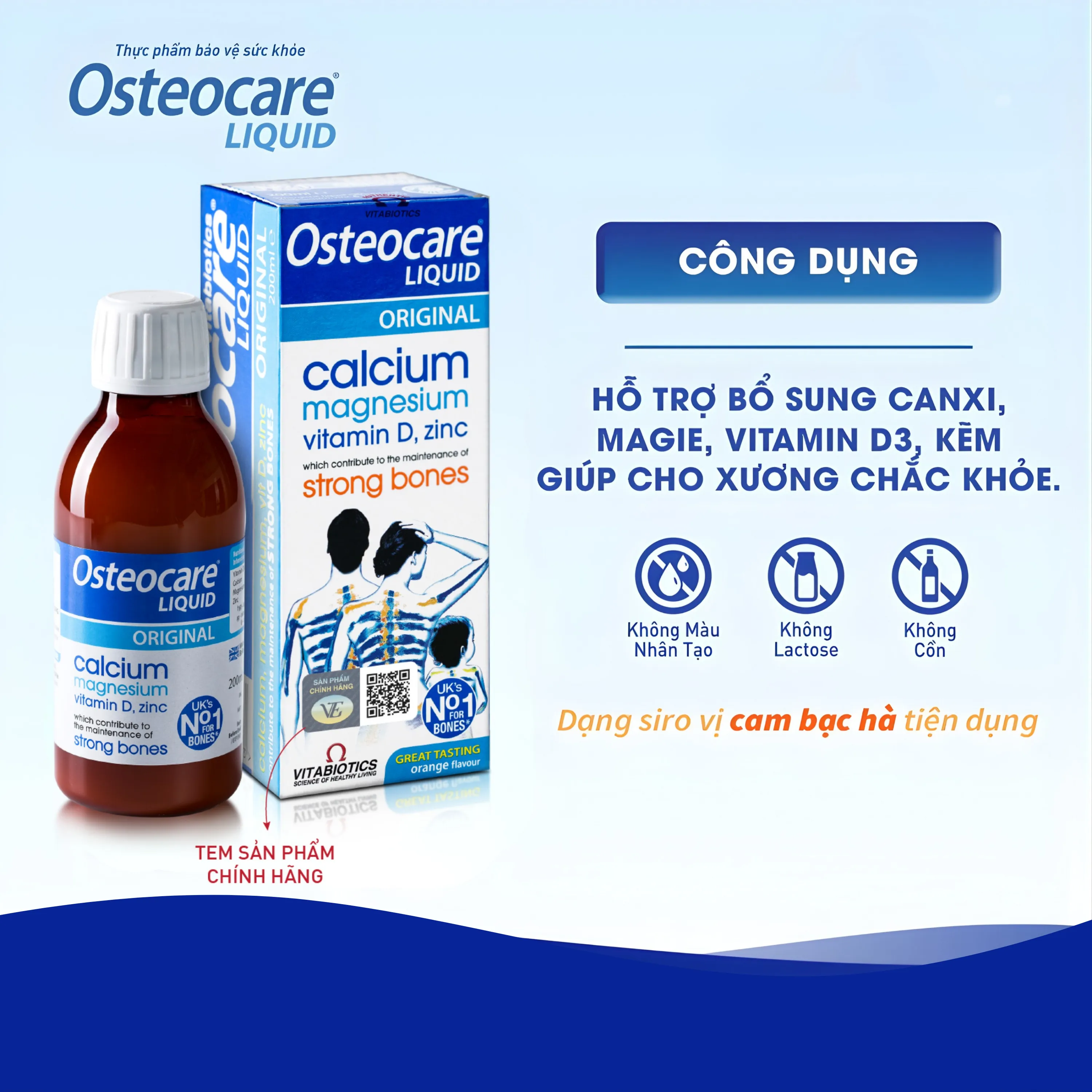 SIRO GIÚP XƯƠNG CHẮC XƯƠNG OSTEOCARE LIQUID VITABIOTICS 200ML 2