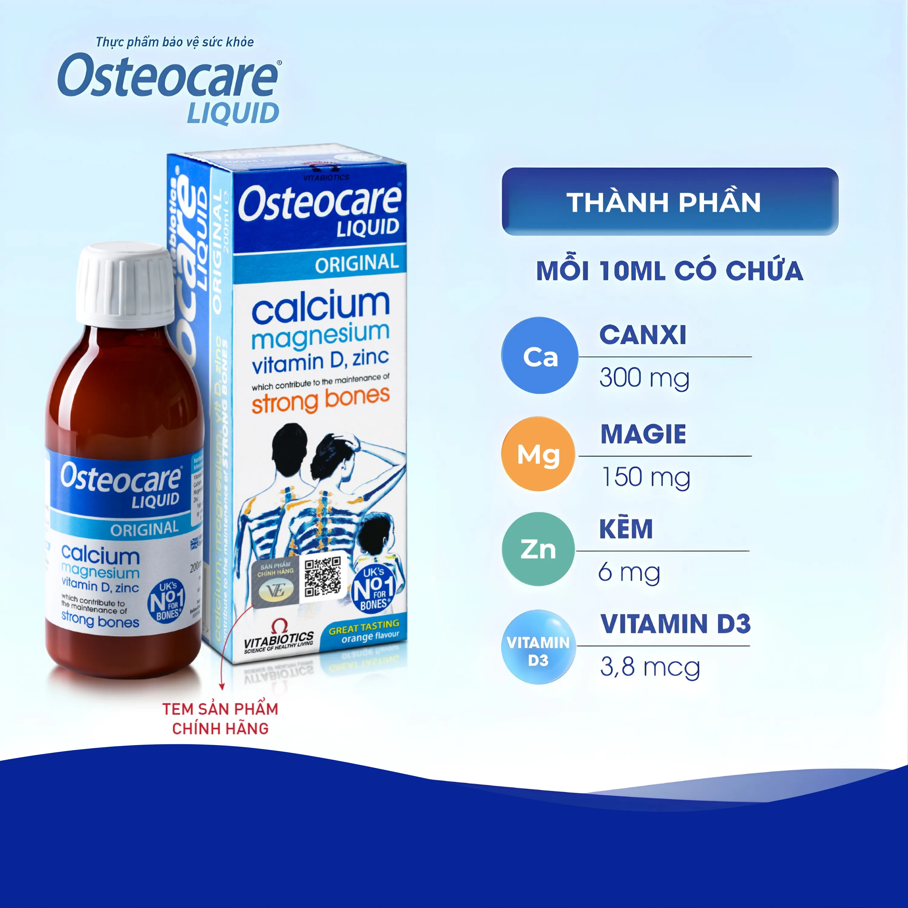SIRO GIÚP XƯƠNG CHẮC XƯƠNG OSTEOCARE LIQUID VITABIOTICS 200ML 4