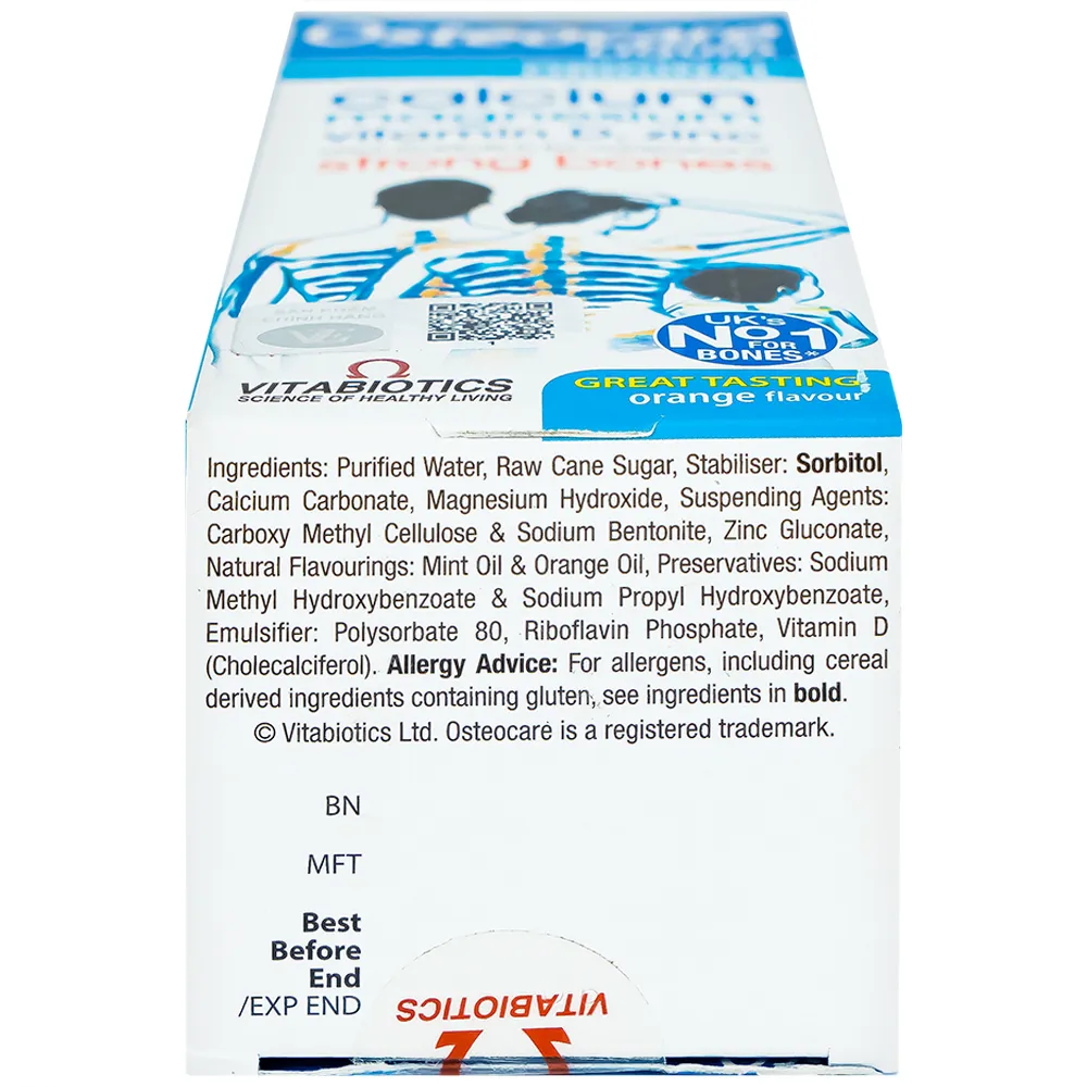 SIRO GIÚP XƯƠNG CHẮC XƯƠNG OSTEOCARE LIQUID VITABIOTICS 200ML 10