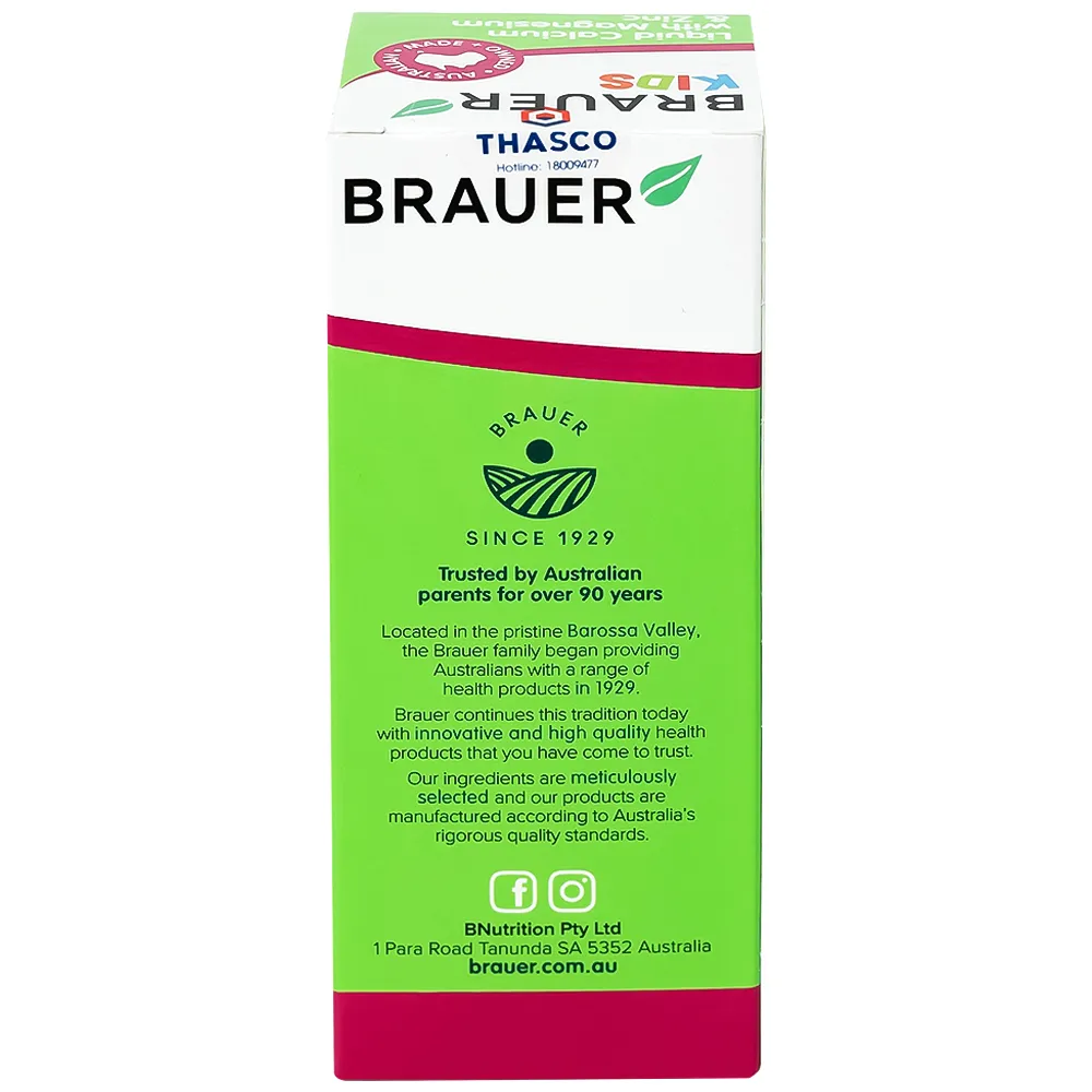 SIRO GIÚP XƯƠNG RĂNG CHẮC KHỎE BRAUER KIDS LIQUID CALCIUM WITH MAGNESIUM AND ZINC 200ML 14