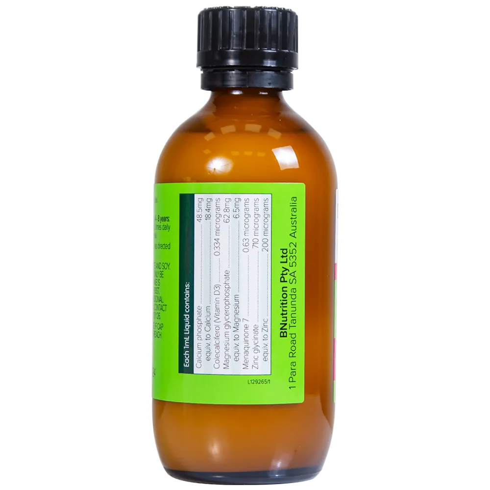 SIRO GIÚP XƯƠNG RĂNG CHẮC KHỎE BRAUER KIDS LIQUID CALCIUM WITH MAGNESIUM AND ZINC 200ML 21