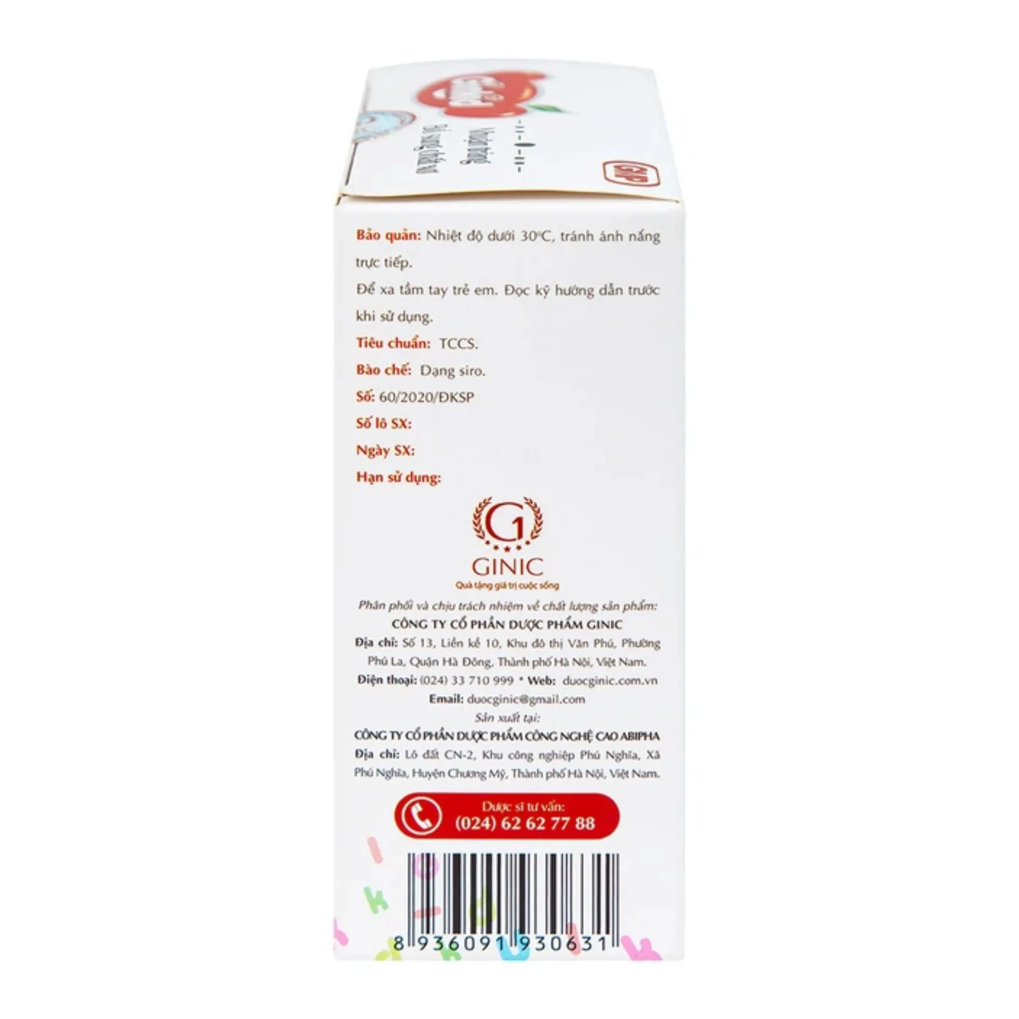 Siro Ginkid Ginic - Nhuận tràng, bổ sung chất xơ giảm táo bón (3 vỉ x 5 ống x 10ml) 3
