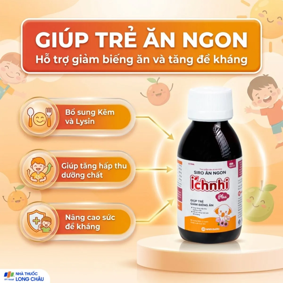SIRO GIÚP TRẺ ĂN NGON ÍCH NHI PLUS NAM DƯỢC 100ML 2