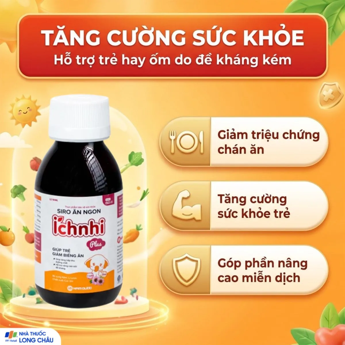 SIRO GIÚP TRẺ ĂN NGON ÍCH NHI PLUS NAM DƯỢC 100ML 3