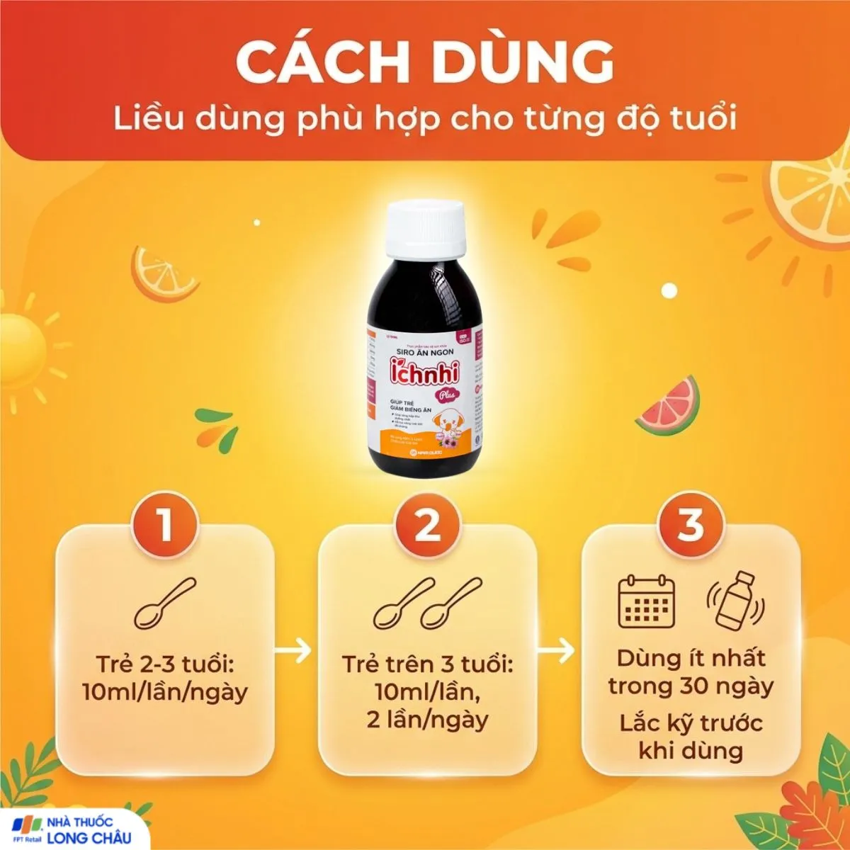 SIRO GIÚP TRẺ ĂN NGON ÍCH NHI PLUS NAM DƯỢC 100ML 5