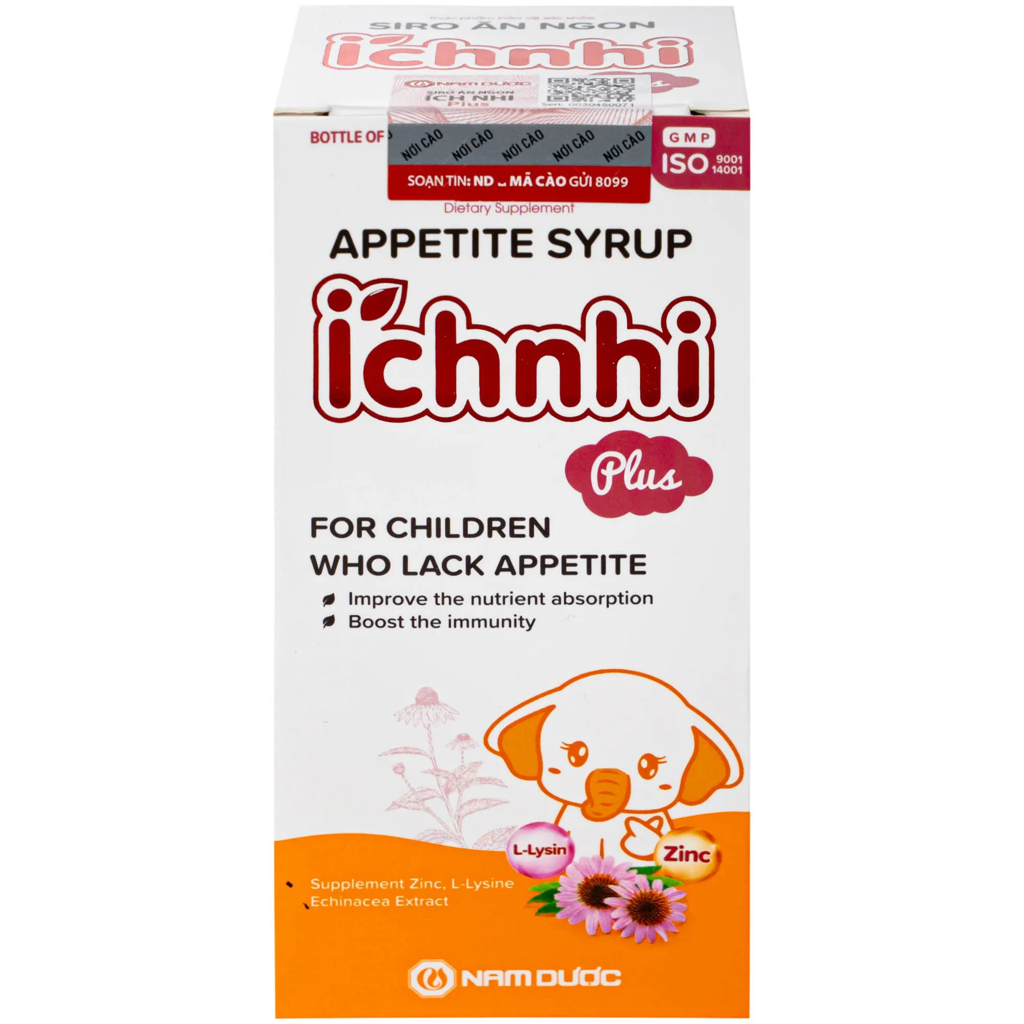 SIRO GIÚP TRẺ ĂN NGON ÍCH NHI PLUS NAM DƯỢC 100ML 8