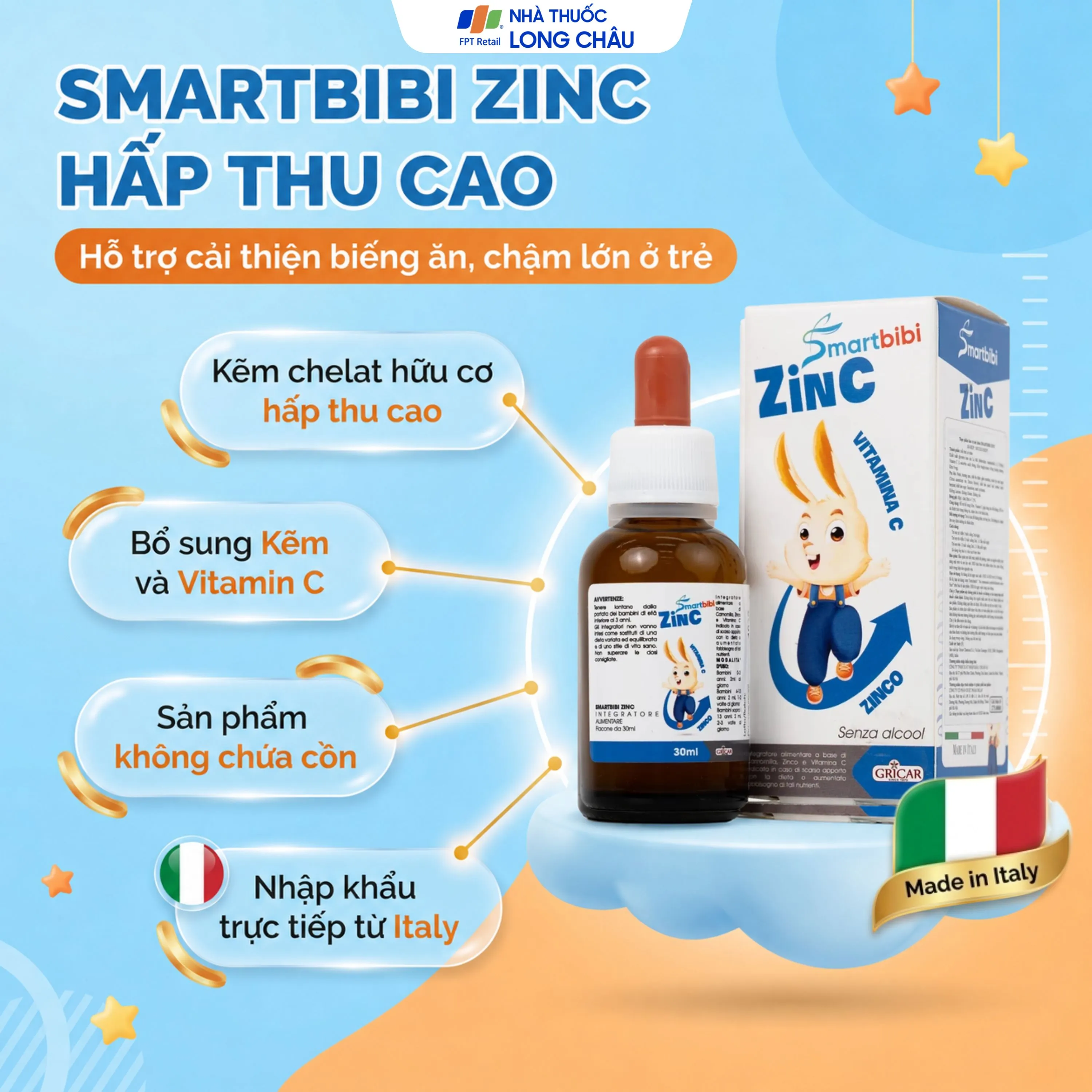 SIRO HỖ TRỢ CẢI THIỆN BIẾNG ĂN SMARTBIBI ZINC 30ML 2