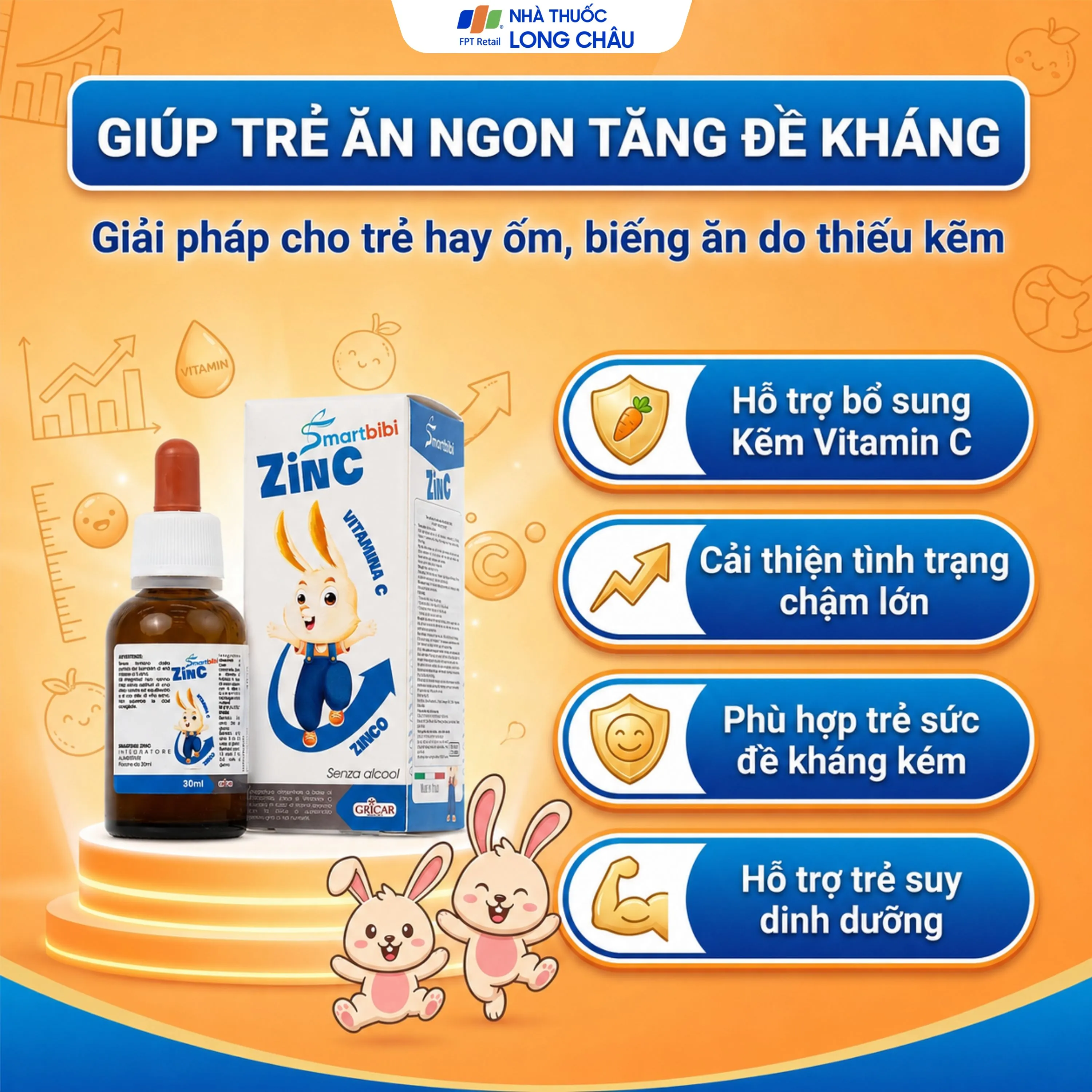 SIRO HỖ TRỢ CẢI THIỆN BIẾNG ĂN SMARTBIBI ZINC 30ML 3