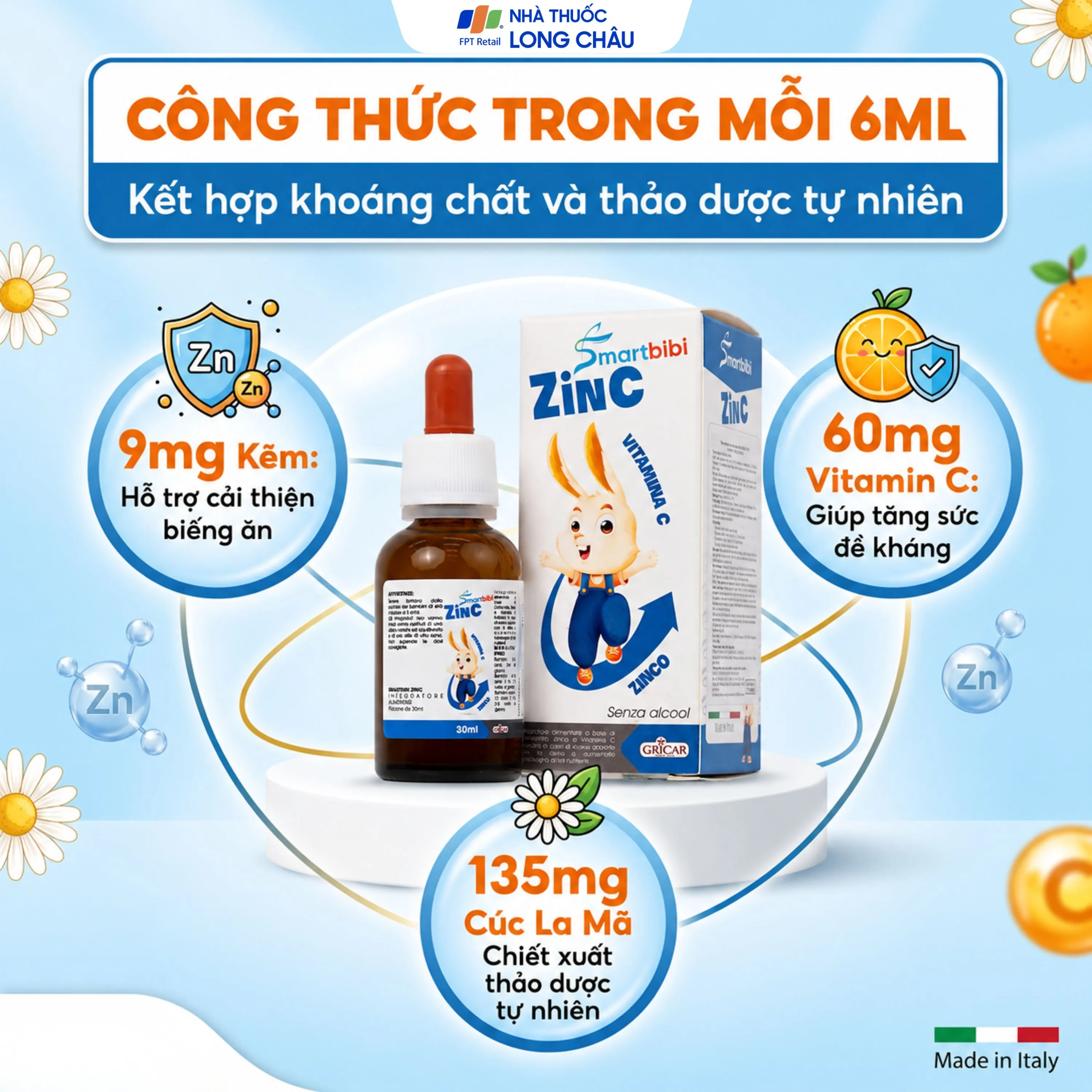 SIRO HỖ TRỢ CẢI THIỆN BIẾNG ĂN SMARTBIBI ZINC 30ML 4
