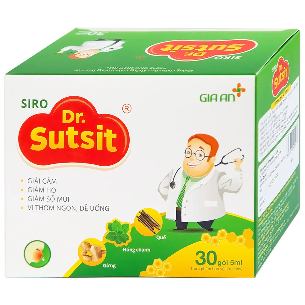 SIRO HỖ TRỢ GIẢI CẢM DR.SUTSIT GIA AN 30 GÓI X 5ML