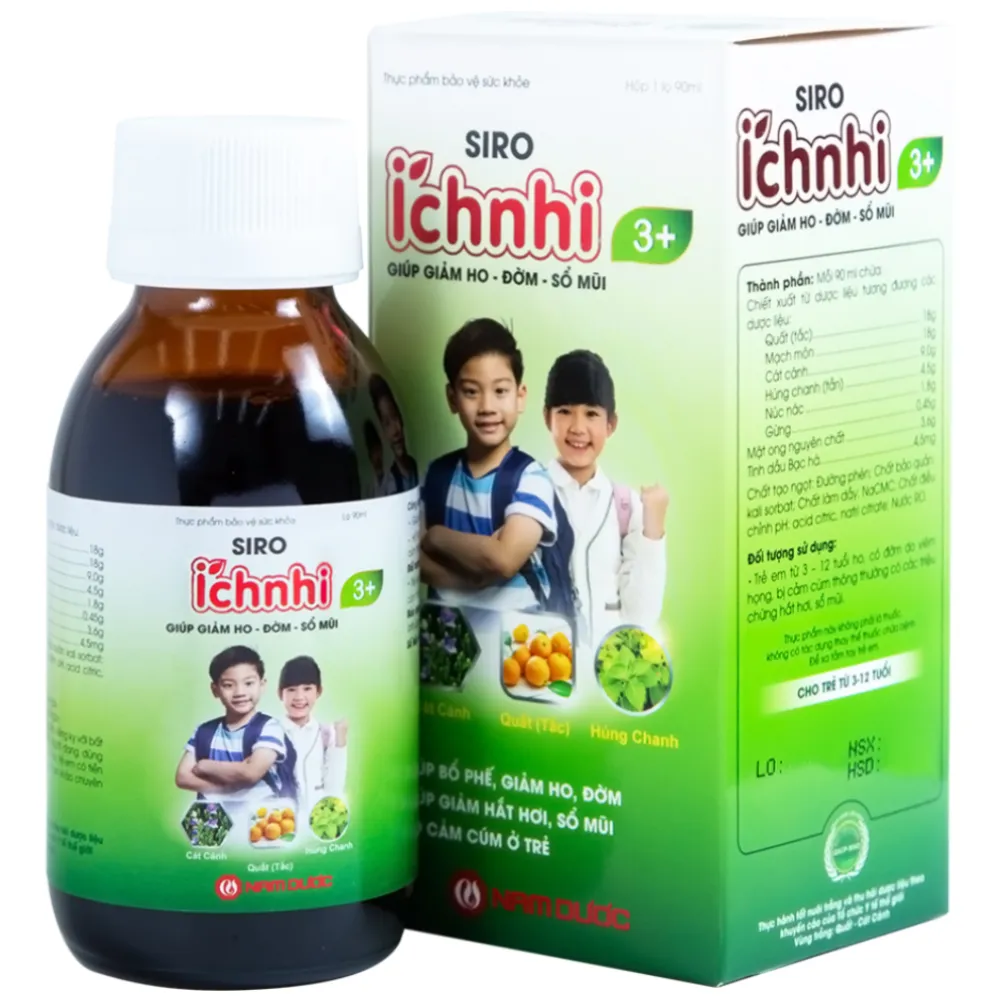 SIRO HỖ TRỢ GIẢM HO ÍCH NHI 3+ NAM DƯỢC 90ML