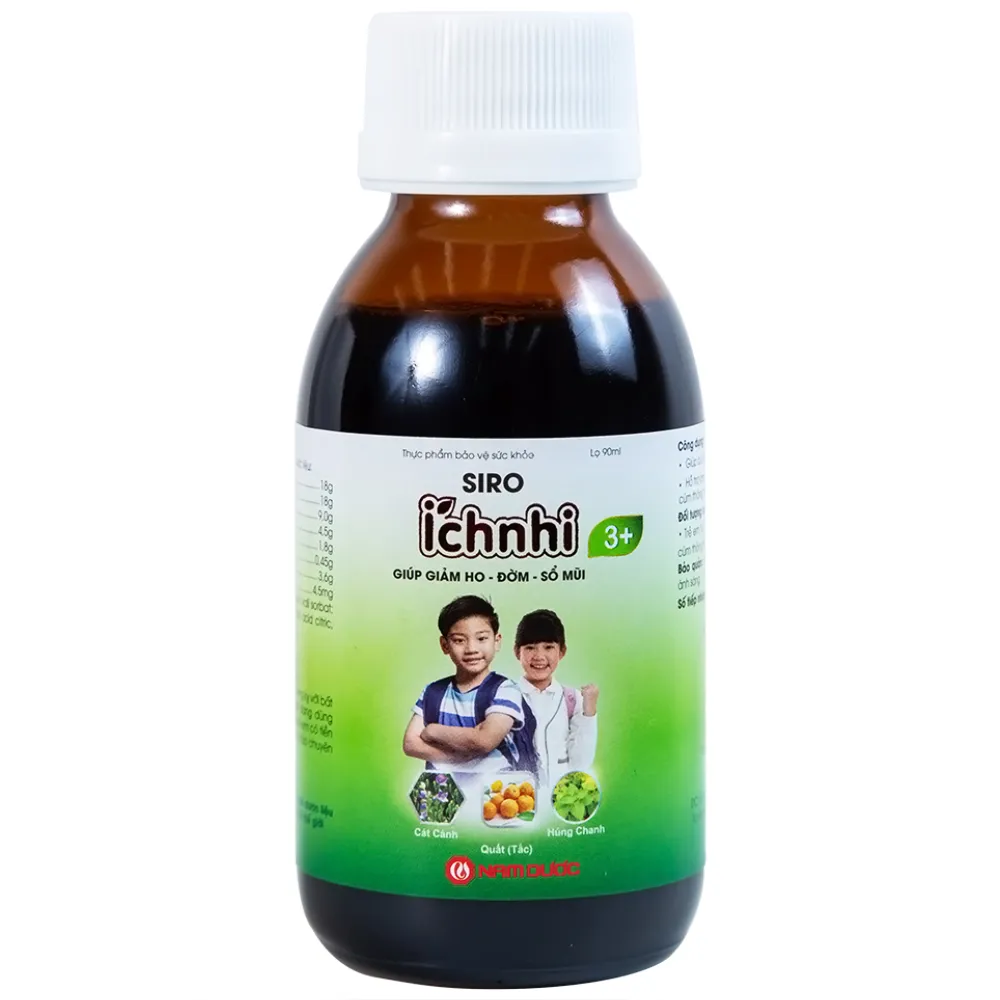 SIRO HỖ TRỢ GIẢM HO ÍCH NHI 3+ NAM DƯỢC 90ML 12