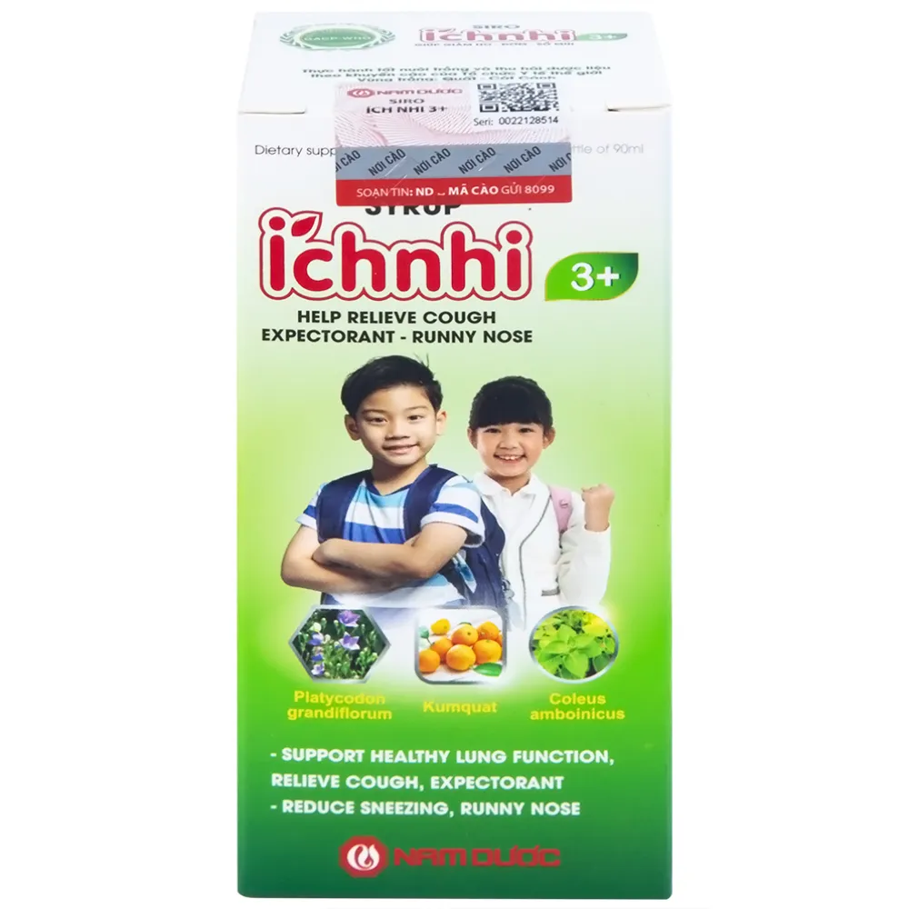 SIRO HỖ TRỢ GIẢM HO ÍCH NHI 3+ NAM DƯỢC 90ML 7
