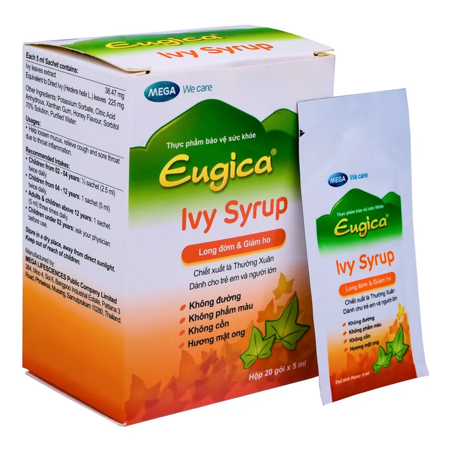 Siro Hỗ Trợ Giảm Ho Eugica Ivy Hộp 20 Gói 2