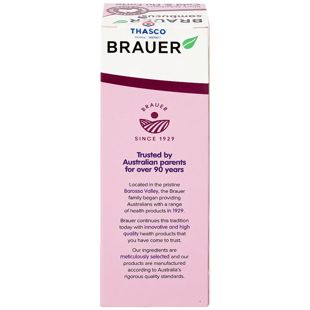 SIRO HỖ TRỢ GIẢM TRIỆU CHỨNG HO SỔ MŨI BLACK ELDERBERRY COLD & FLU FORTE BRAUER 100ML 11