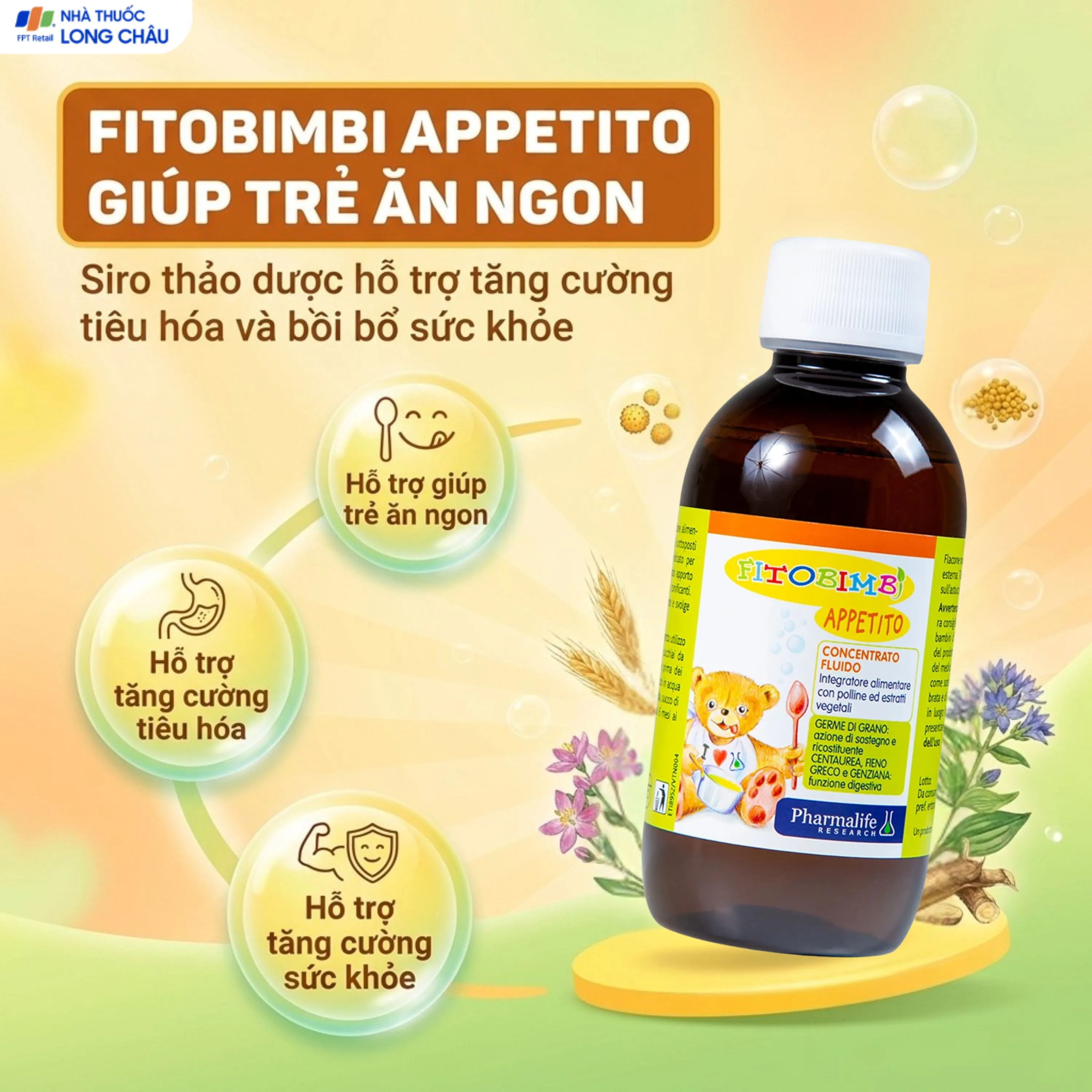 SIRO HỖ TRỢ GIÚP TRẺ ĂN NGON FITOBIMBI APPETITO 200ML 2