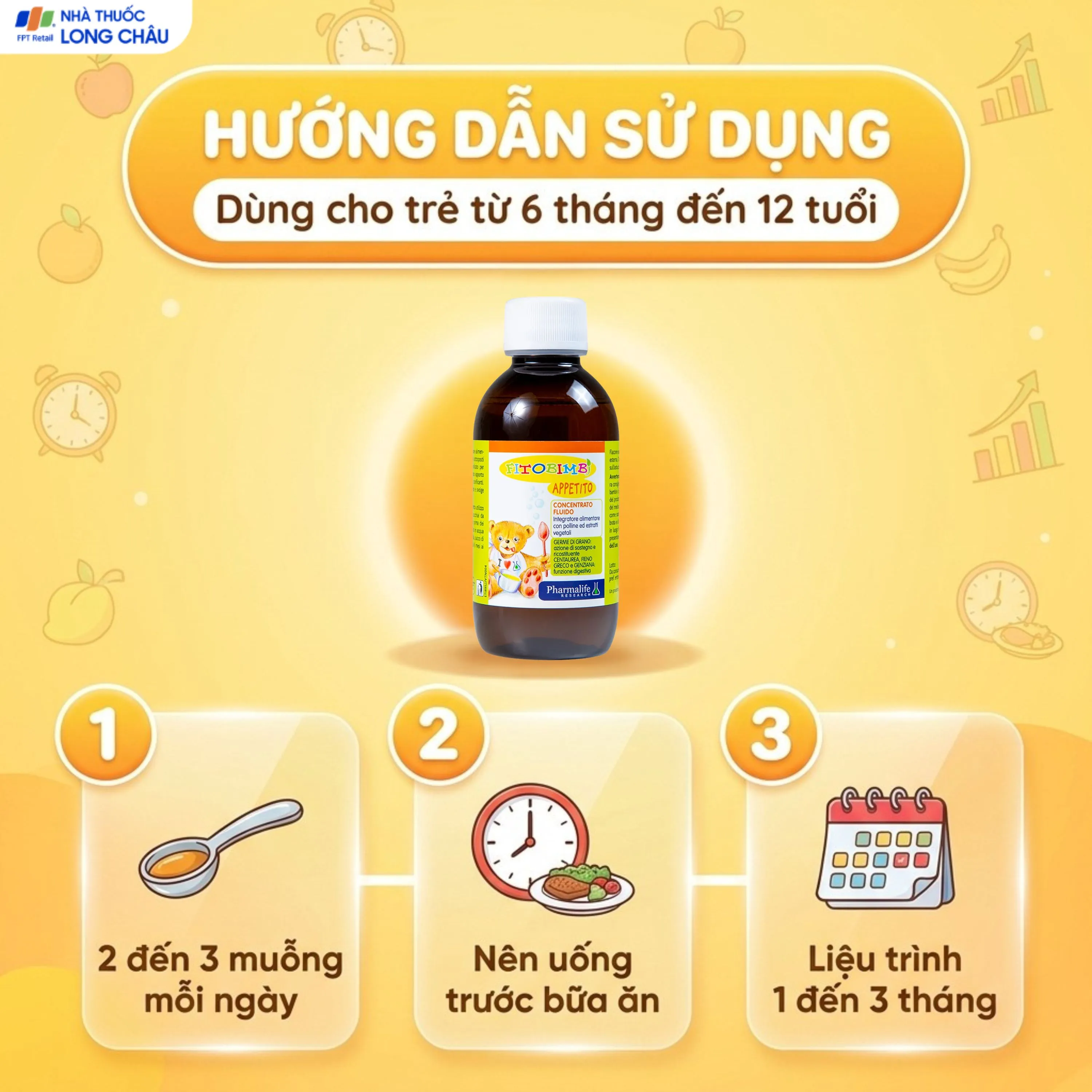 SIRO HỖ TRỢ GIÚP TRẺ ĂN NGON FITOBIMBI APPETITO 200ML 5